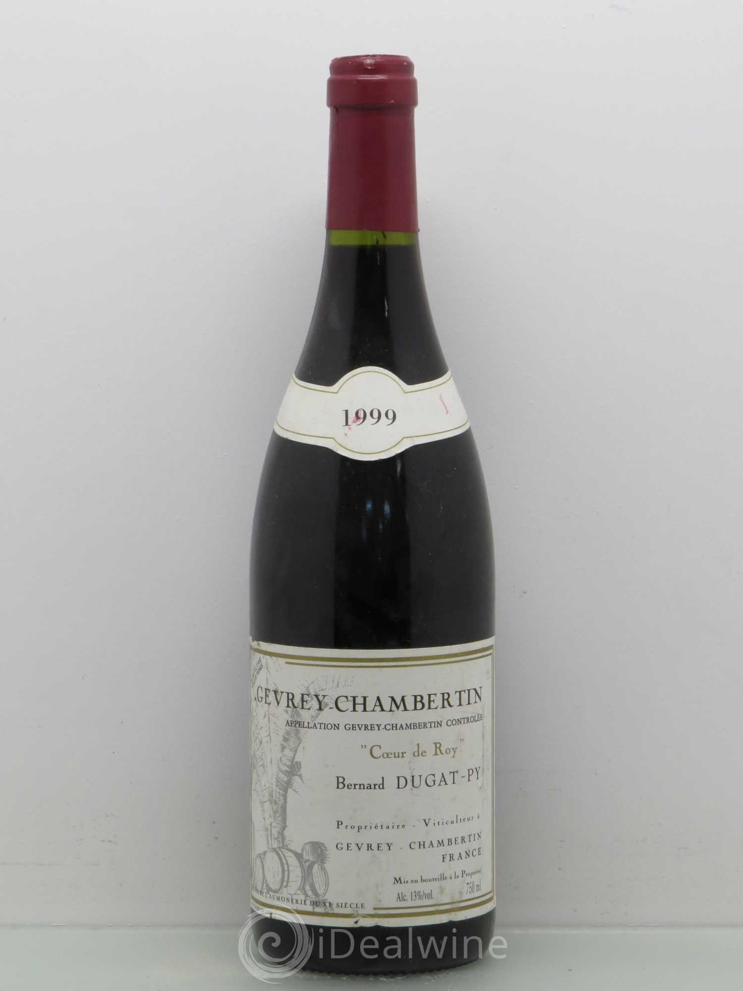 Gevrey-Chambertin Coeur de Roy Très Vieilles Vignes Dugat-Py Vieilles Vignes 1999 - Lot de 1 bouteille - 0
