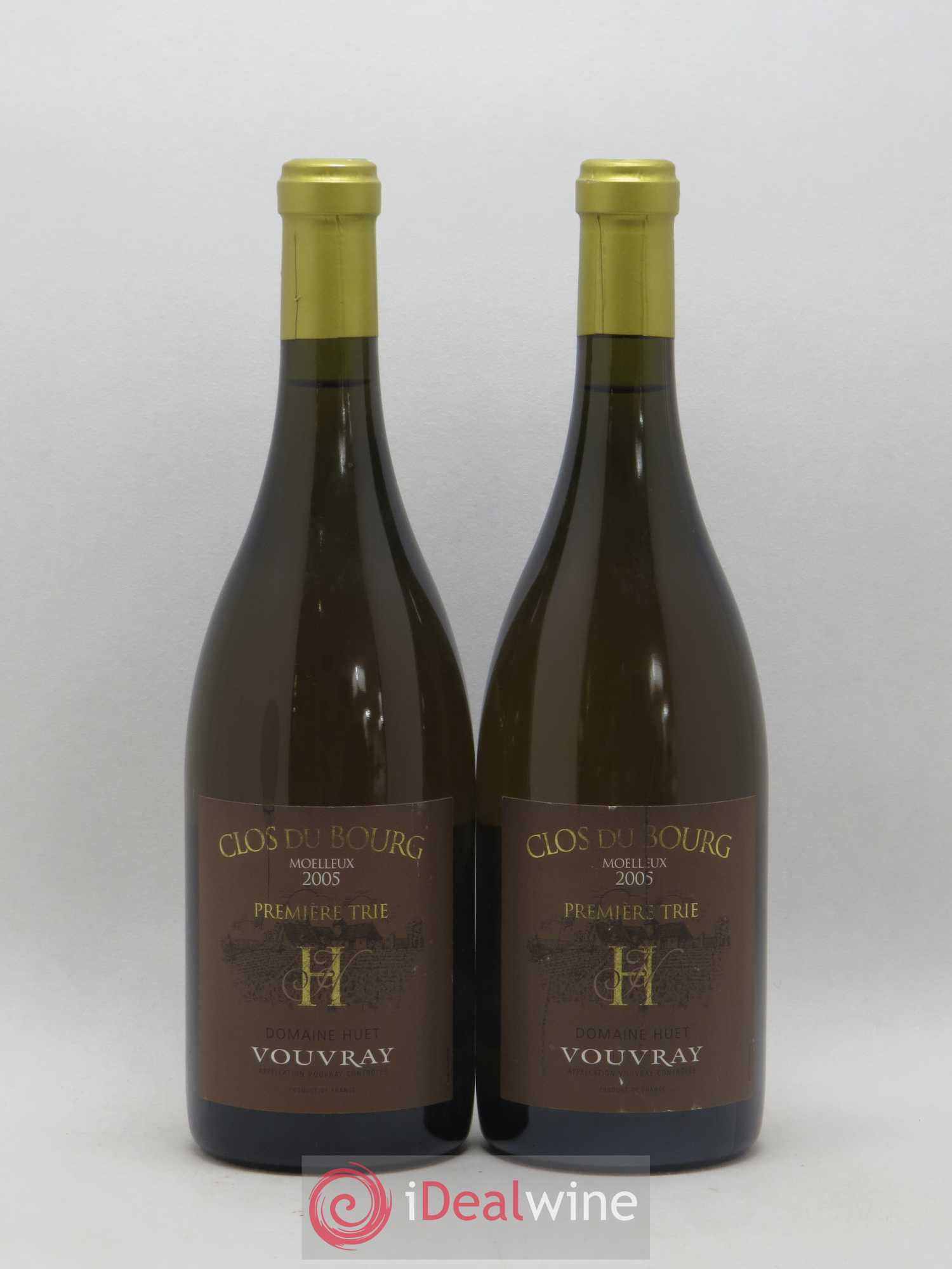 Vouvray Clos du Bourg Moelleux 1ère trie Domaine Huet 2005 - Lotto di 2 bottiglie - 0