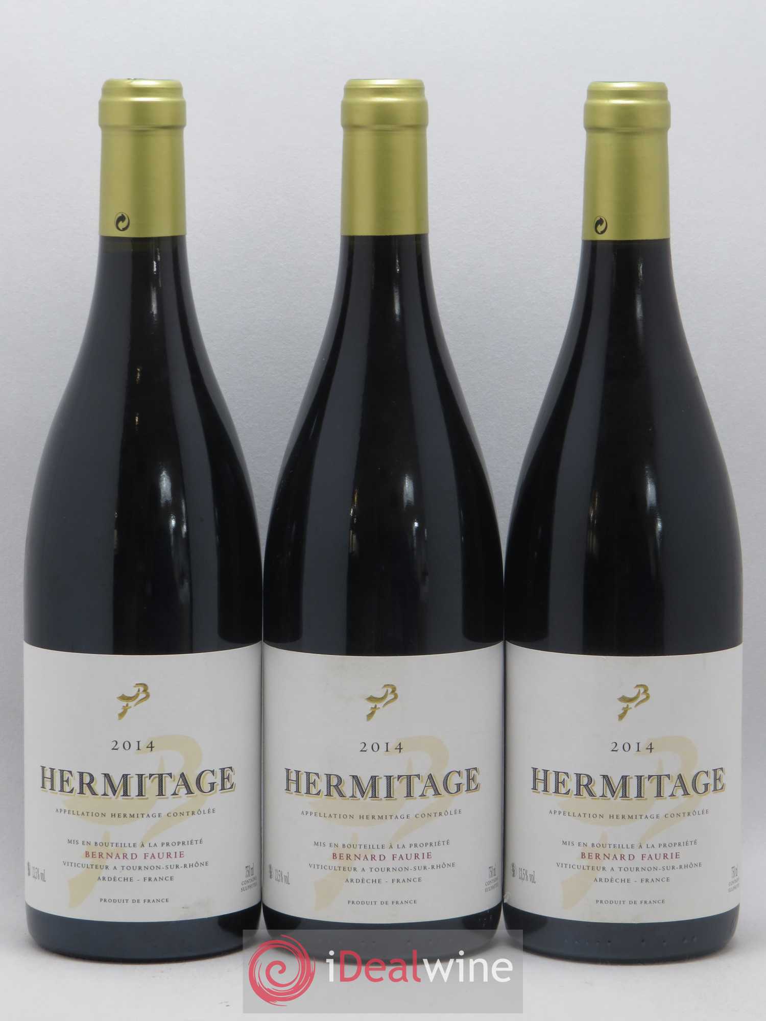 Hermitage Bessards Méal (capsule dorée) Bernard Faurie 2014 - Lot de 3 bouteilles - 0