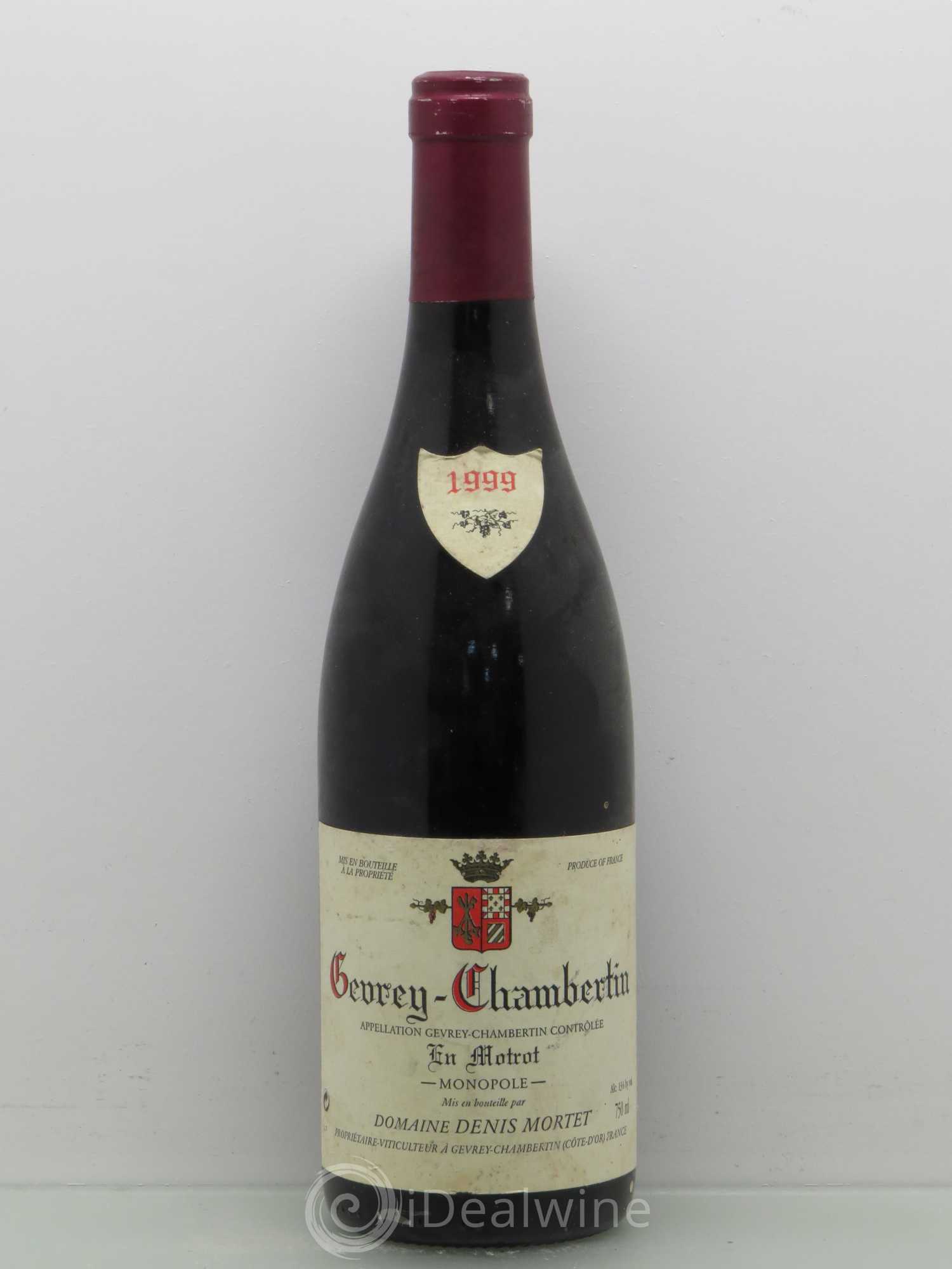 Gevrey-Chambertin En Motrot Denis Mortet (Domaine) 1999 - Lot de 1 bouteille - 0