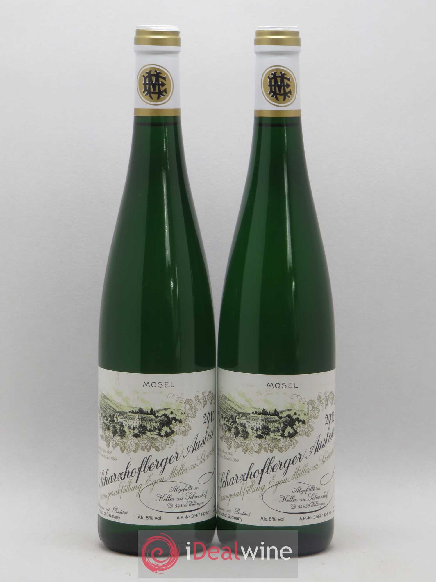 Riesling Scharzhofberger Auslese Egon Muller 2012 - Lotto di 2 bottiglie - 0
