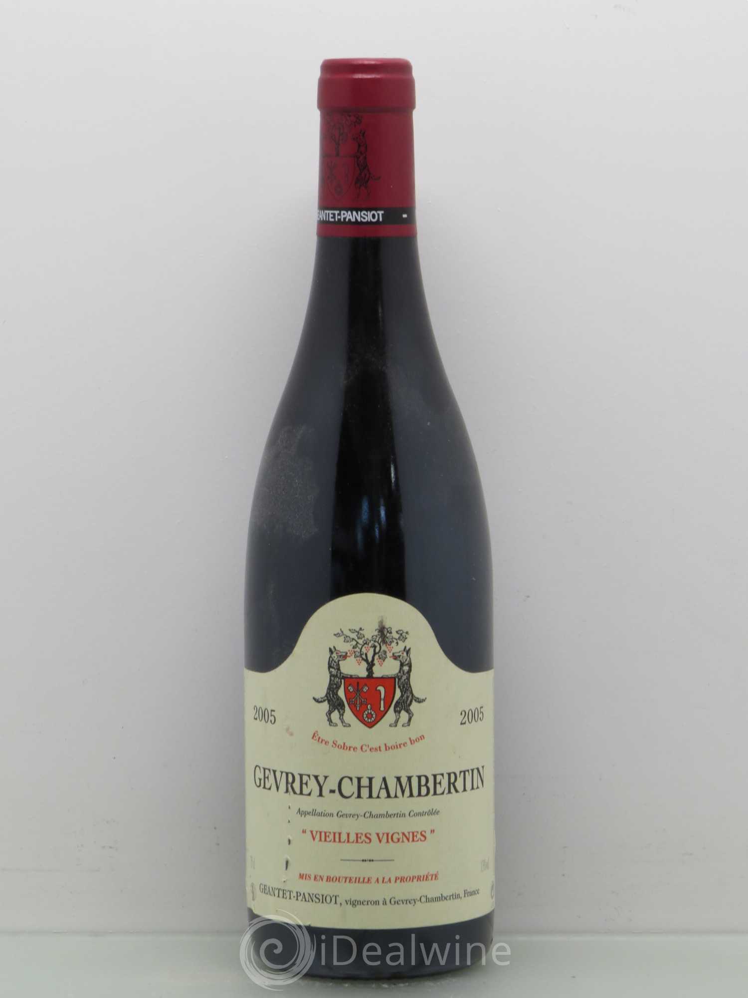 Gevrey-Chambertin Vieilles vignes Geantet-Pansiot 2005 - Lot de 1 bouteille - 0