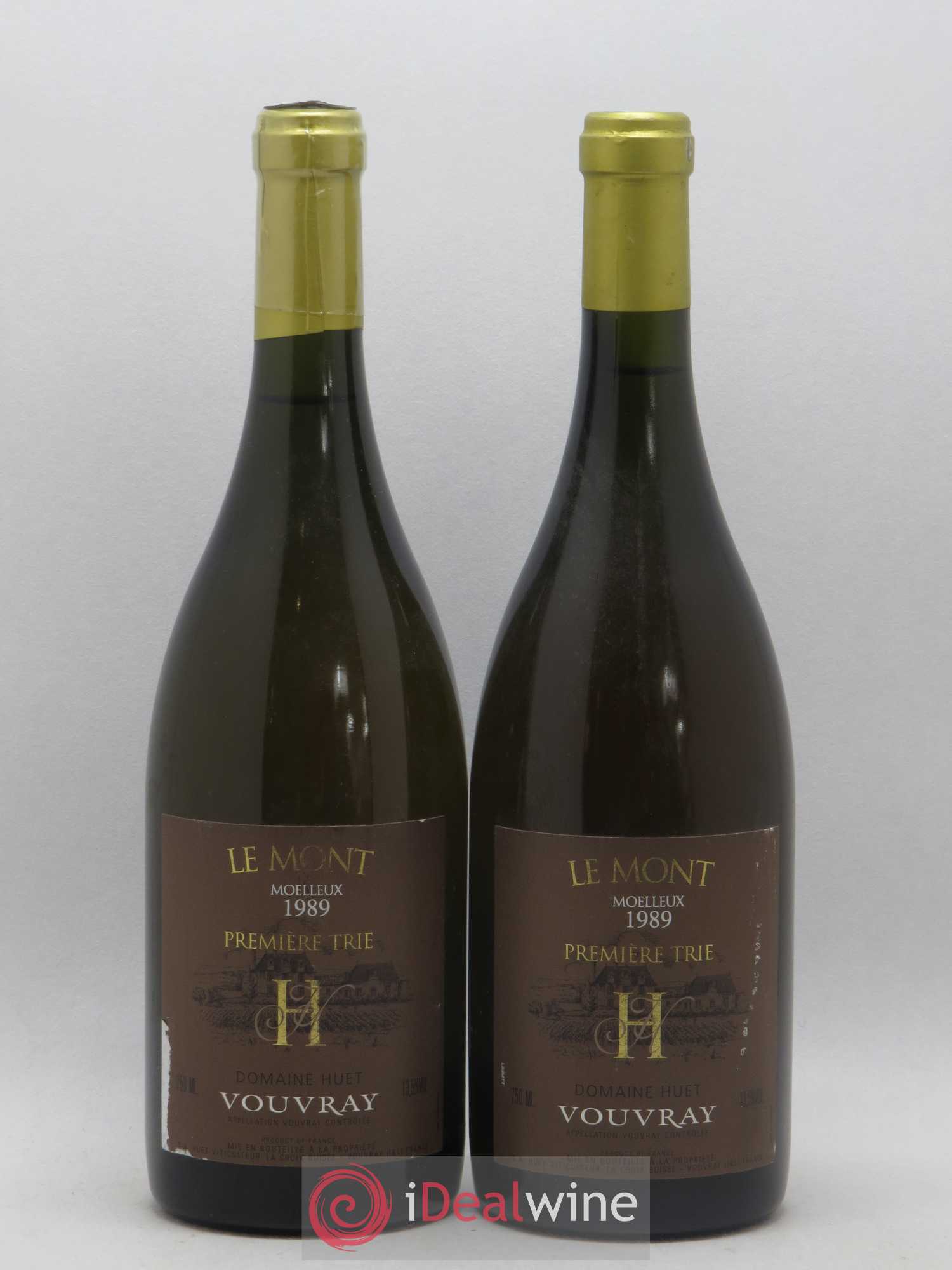 Vouvray Le Mont Moelleux 1ère Trie Domaine Huet 1989 - Lotto di 2 bottiglie - 0
