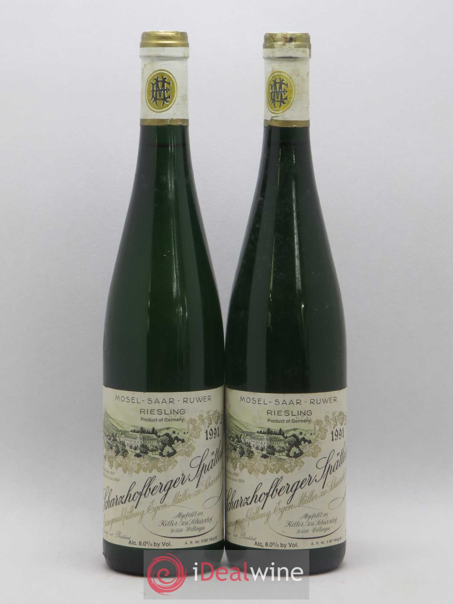 Riesling Scharzhofberger Spatlese Egon Muller 2001 - Lotto di 2 bottiglie - 0