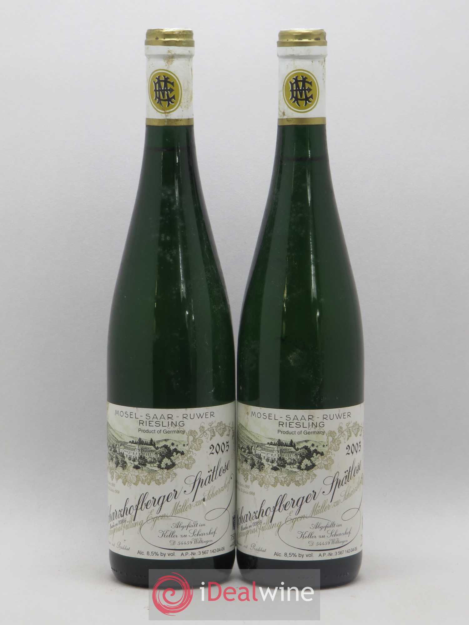 Riesling Scharzhofberger Spatlese Egon Muller 2005 - Lotto di 2 bottiglie - 0