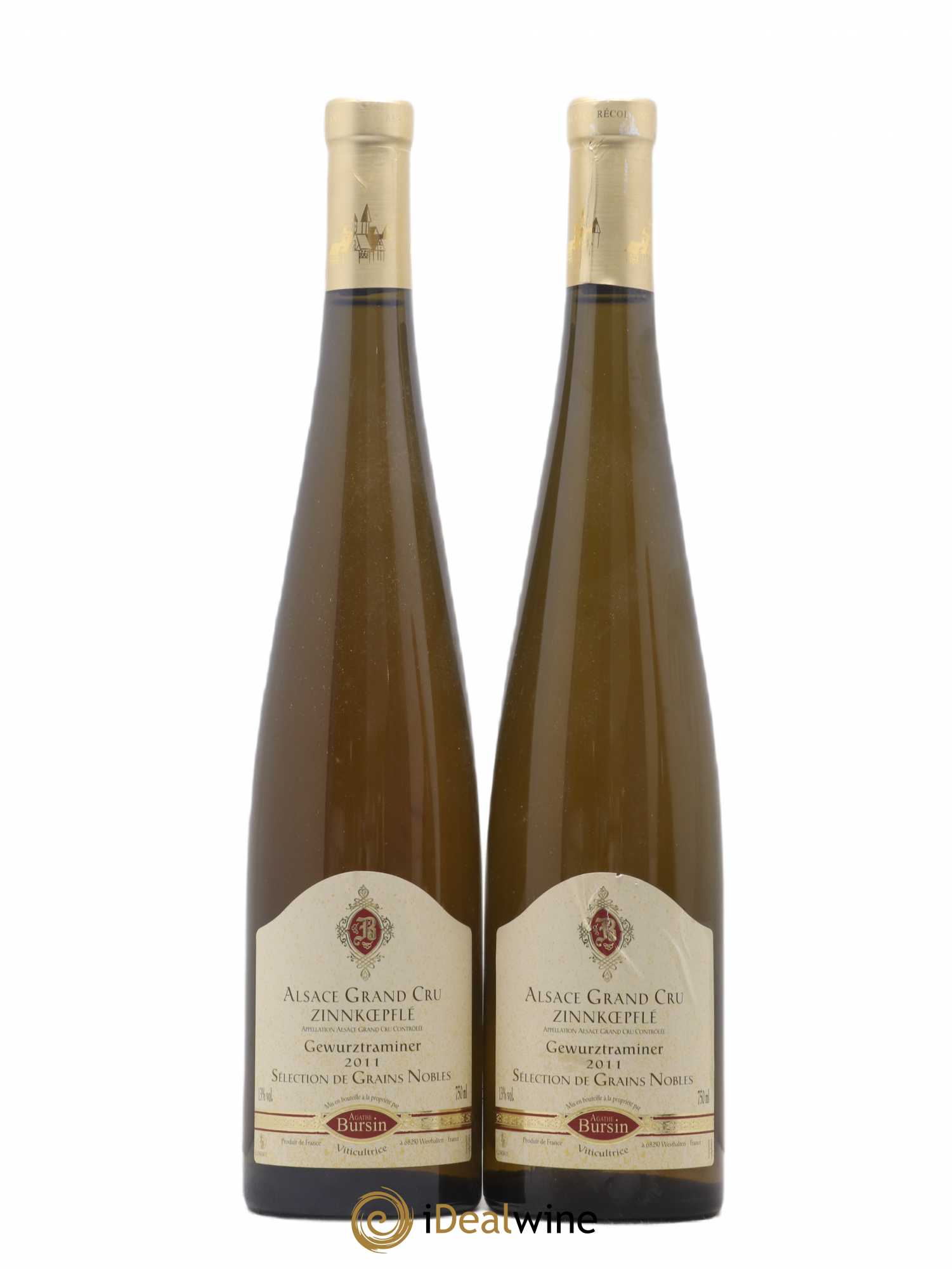 Alsace Gewurztraminer Grand Cru Zinnkoepflé Agathe Bursin Selection de grains nobles 2011 - Lotto di 2 bottiglie - 0