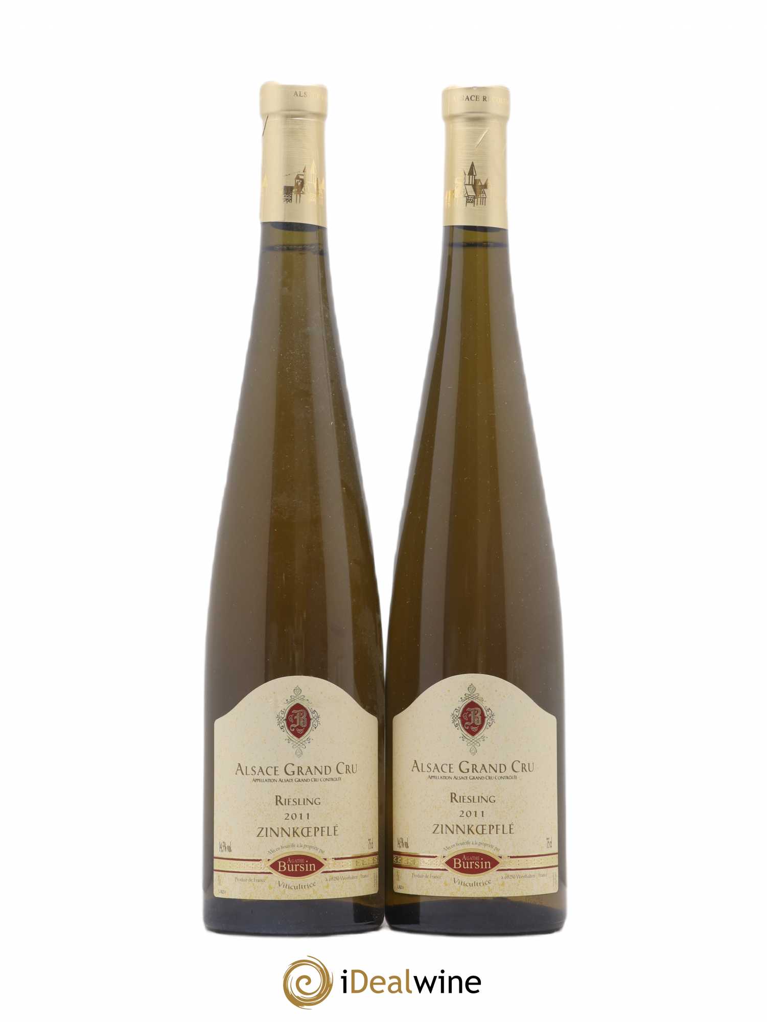 Alsace Riesling Grand Cru Zinnkoepflé Agathe Bursin 2011 - Lot de 2 bouteilles - 0
