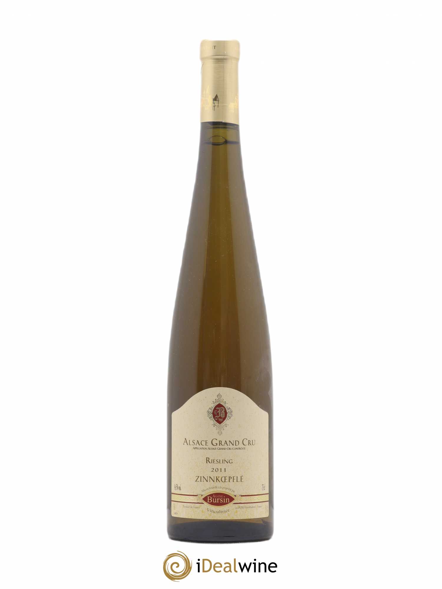 Alsace Riesling Grand Cru Zinnkoepflé Agathe Bursin 2011 - Lot de 1 bouteille - 0