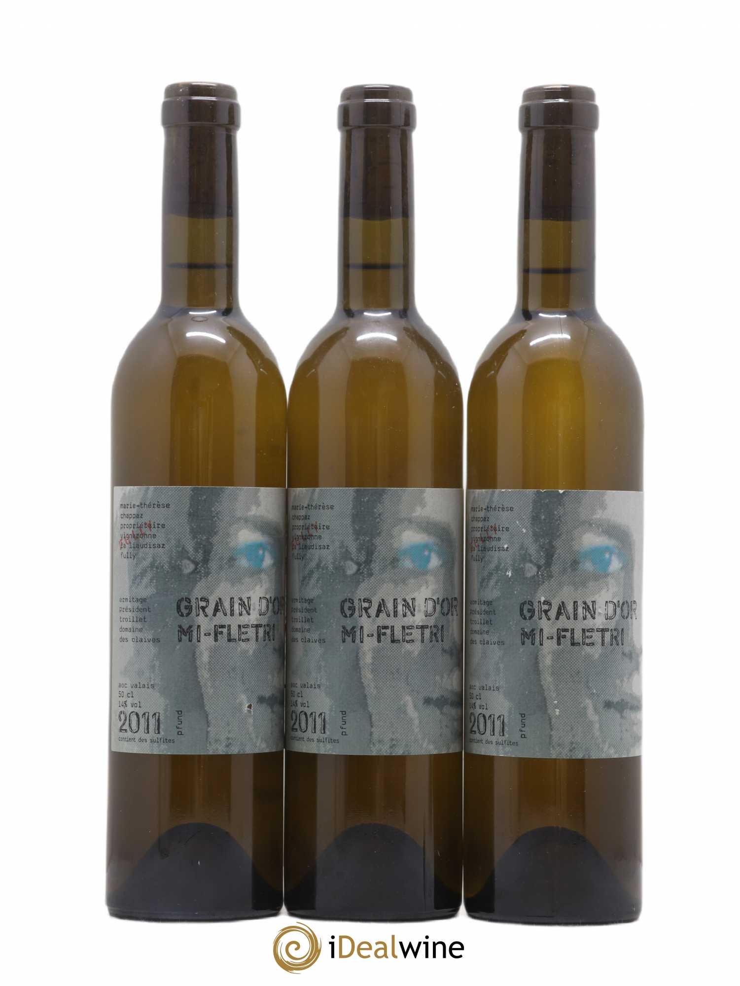 Valais Grain d'Or Ermitage Président Troillet Marie-Thérèse Chappaz - Domaine Des Claives Mi Fletri 50cl 2011 - Posten von 3 Flaschen - 0