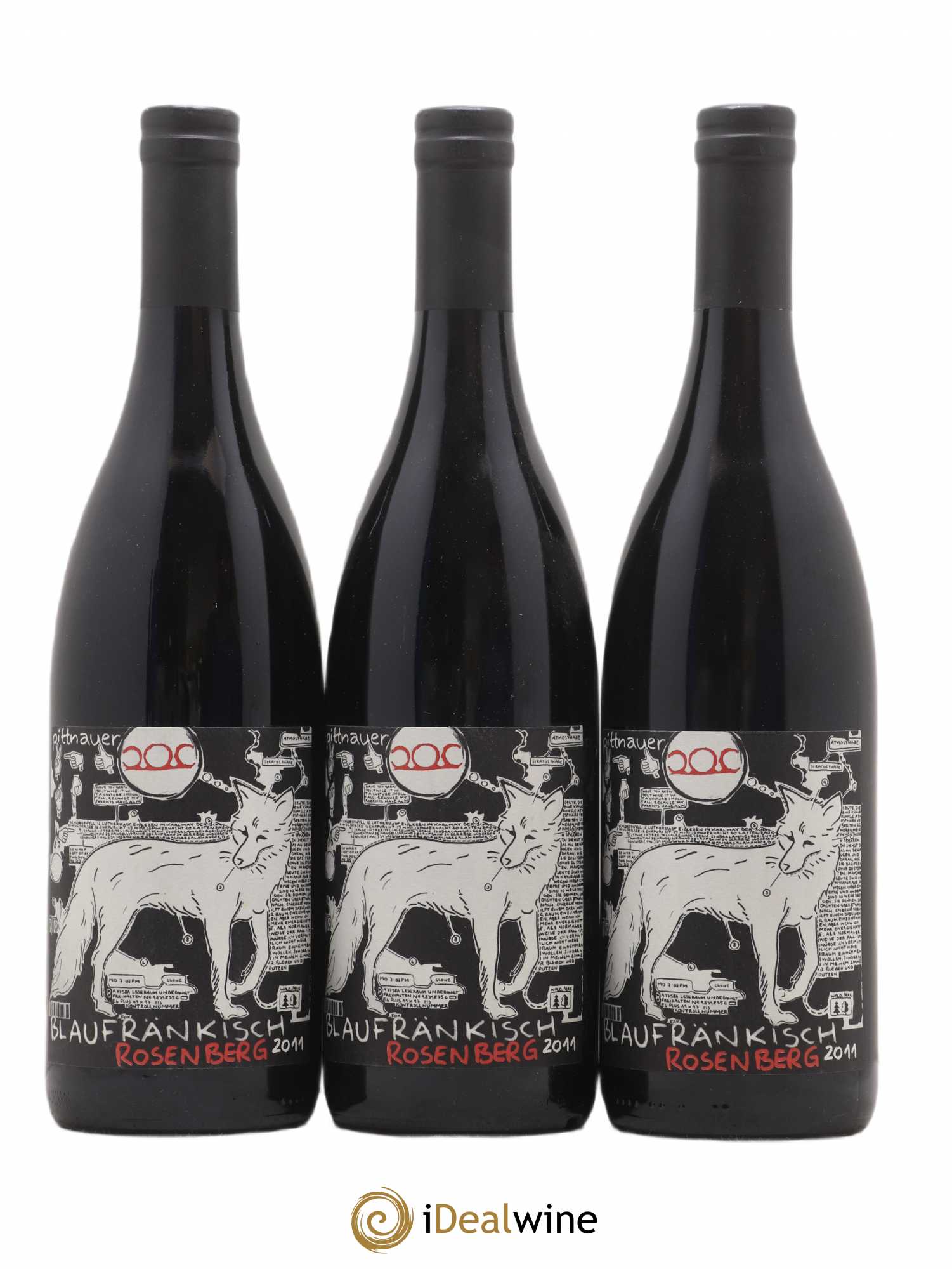 Autriche Blaufrankisch Rosenberg Weingut Pittnauer 2011 - Posten von 3 Flaschen - 0