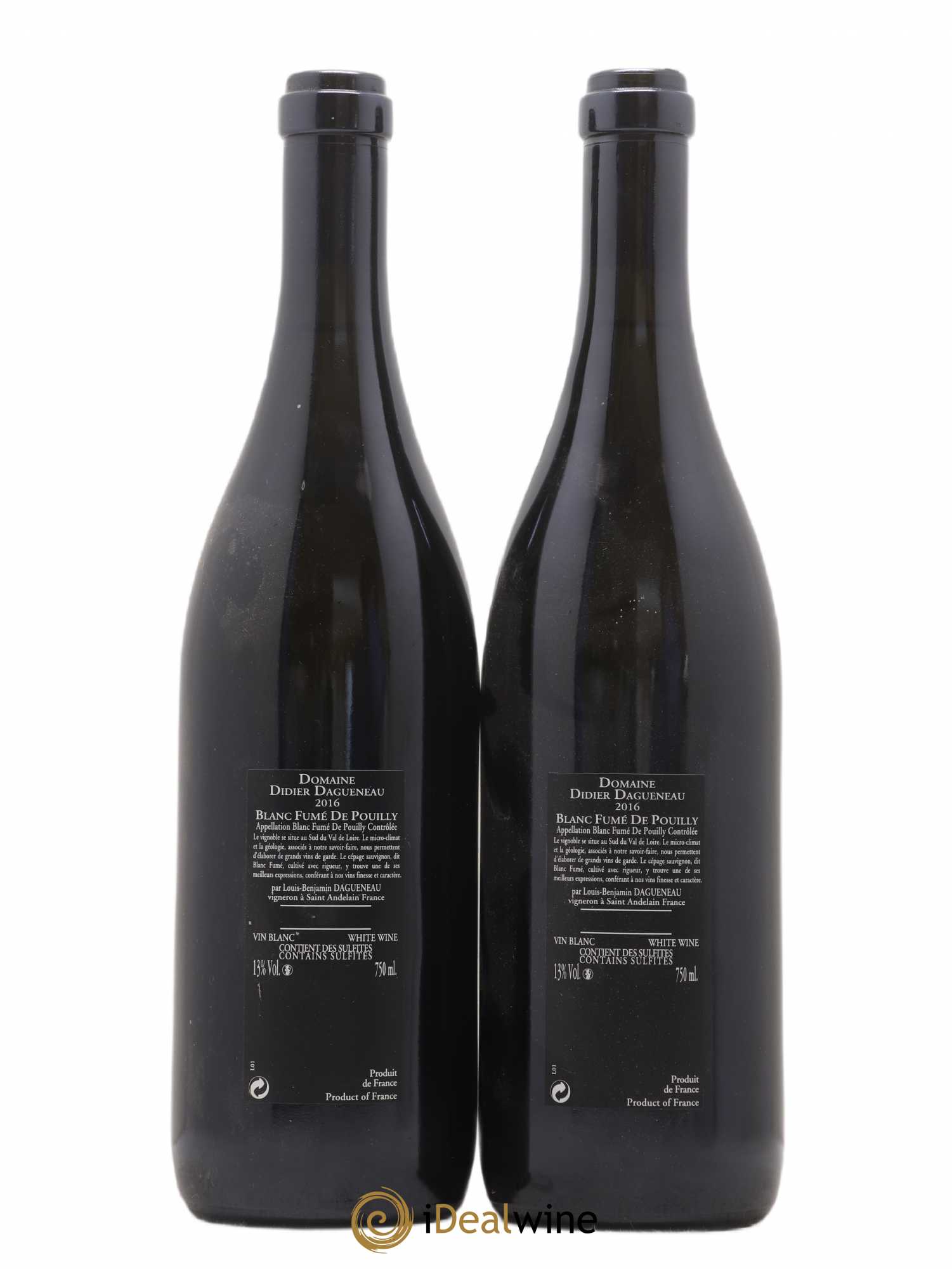 Vin de France (anciennement Pouilly-Fumé) Silex Dagueneau (Domaine Didier - Louis-Benjamin) 2016 - Lot de 2 bouteilles - 1