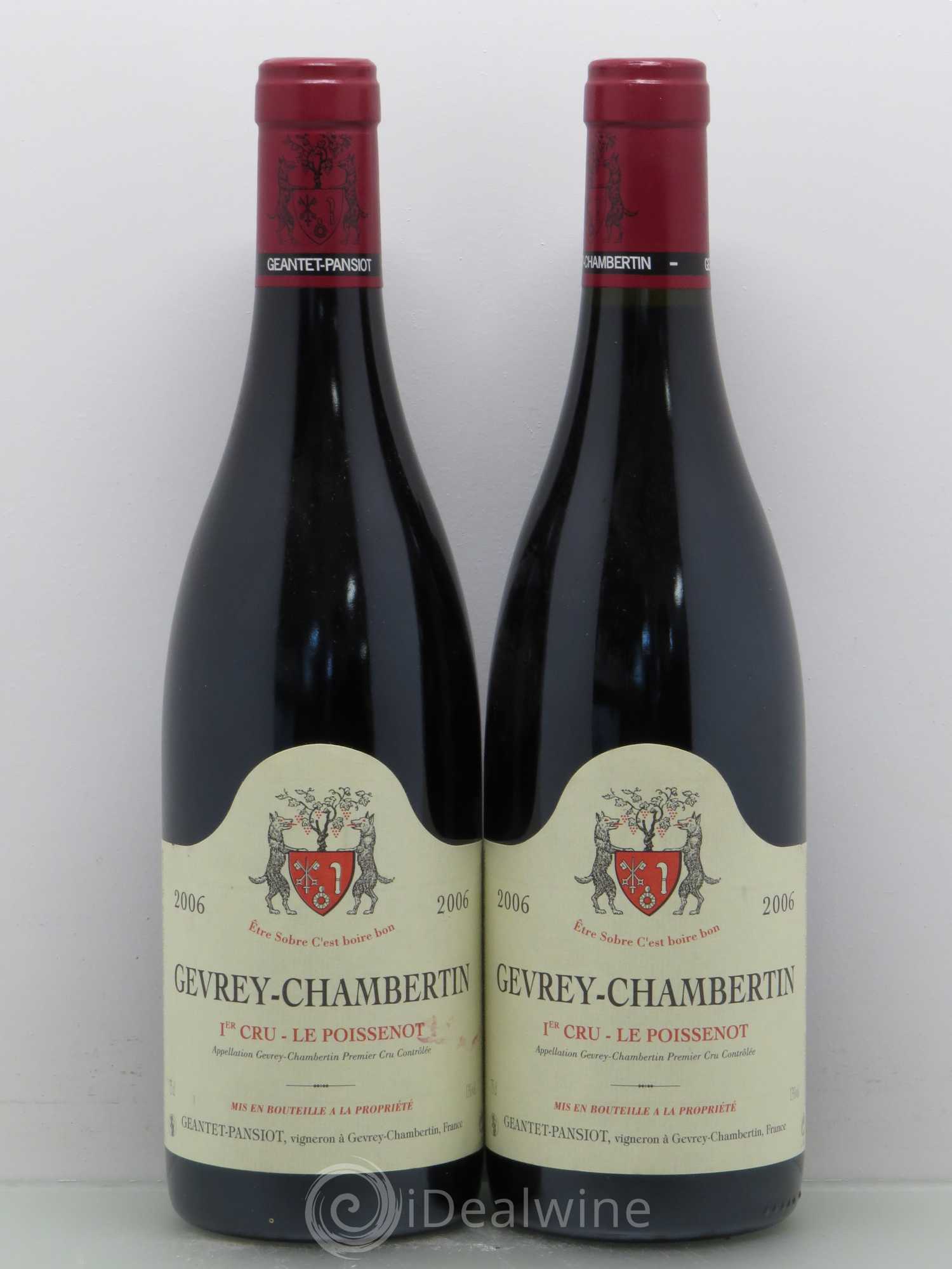 Gevrey-Chambertin 1er Cru Le Poissenot Geantet-Pansiot 2006 - Lot de 2 bouteilles - 0