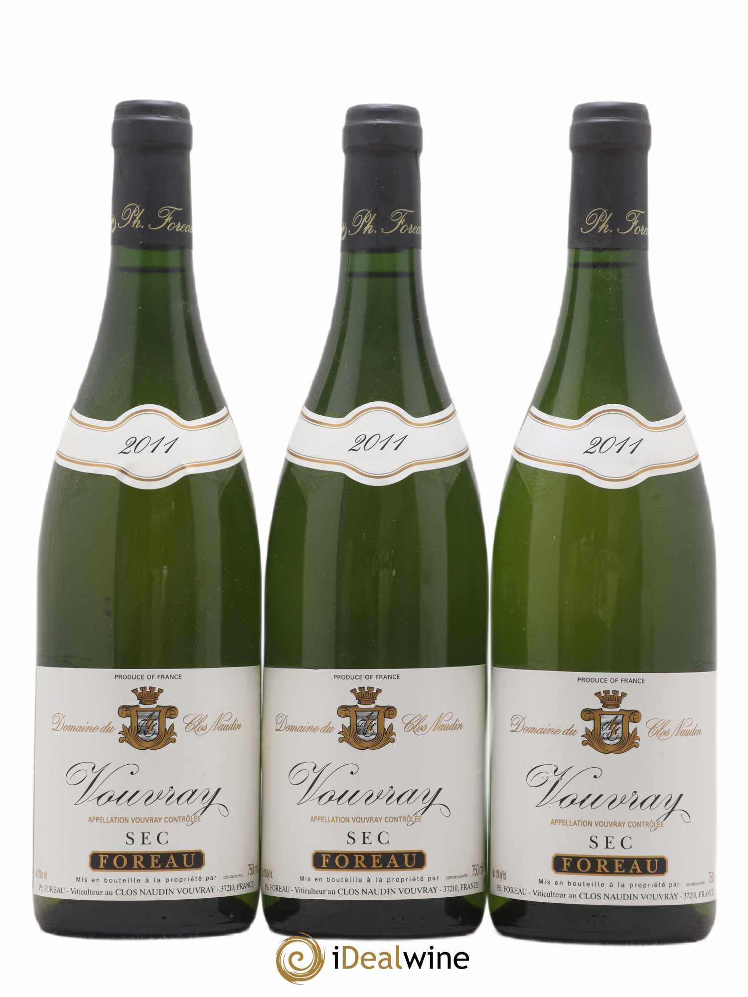 Vouvray Sec Clos Naudin - Philippe Foreau 2011 - Lot de 3 bouteilles - 0