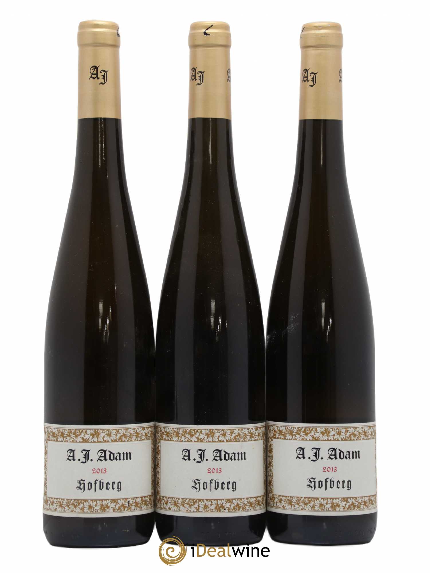 Allemagne Mosel-Saar Riesling Dhroner Hofberg Trocken Ap 03 14 Weingut A.J. Adam 2013 - Posten von 3 Flaschen - 0