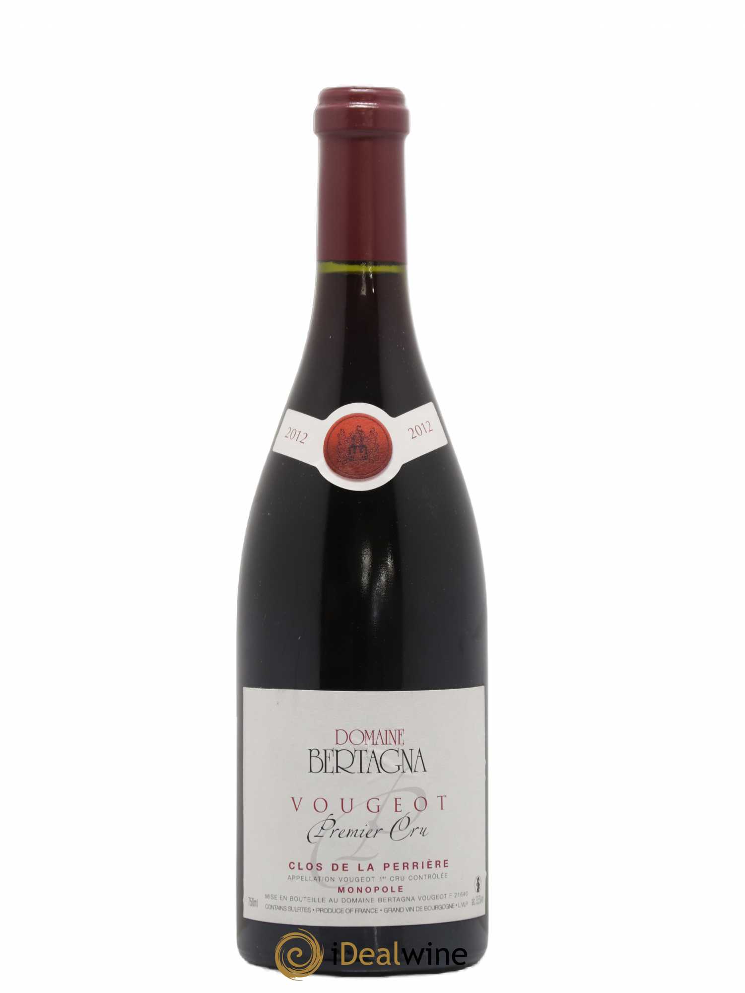 Vougeot 1er Cru Clos de La Perrière Monopole Bertagna 2012 - Lot de 1 bouteille - 0