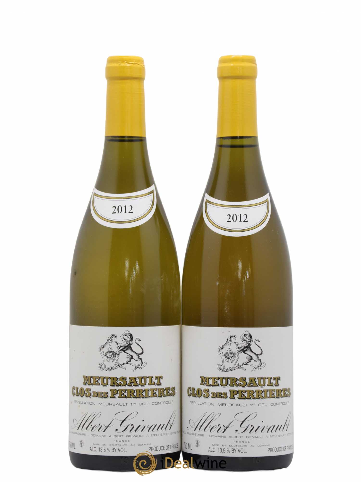 Meursault 1er Cru Clos des Perrières Monopole Albert Grivault 2012 - Lot de 2 bouteilles - 0