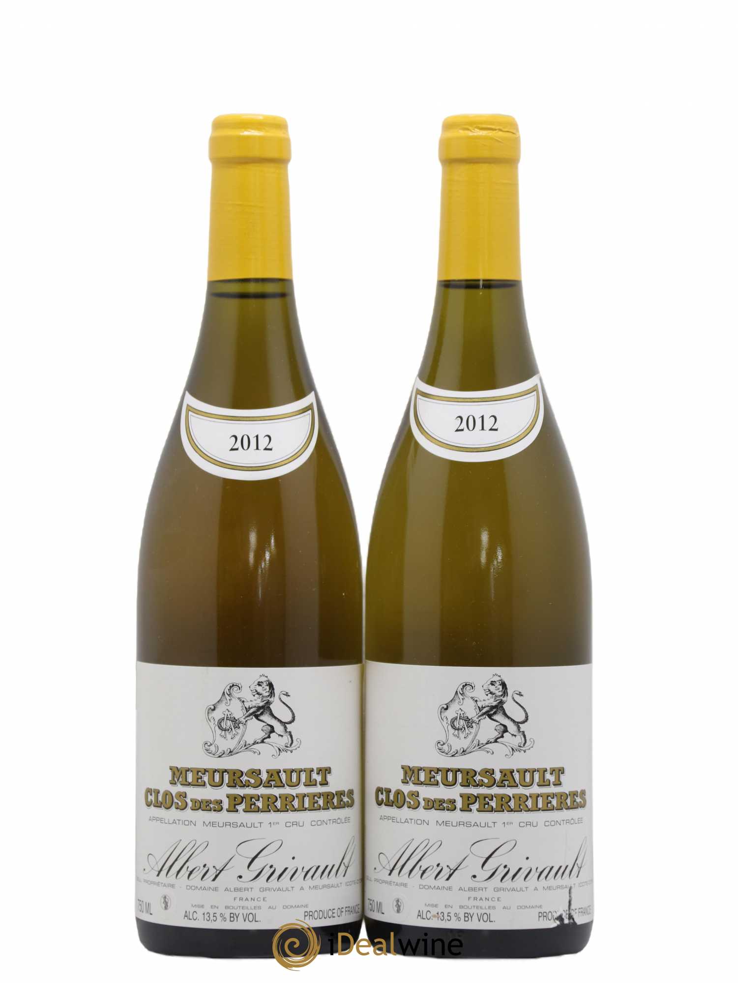 Meursault 1er Cru Clos des Perrières Monopole Albert Grivault 2012 - Lot de 2 bouteilles - 0