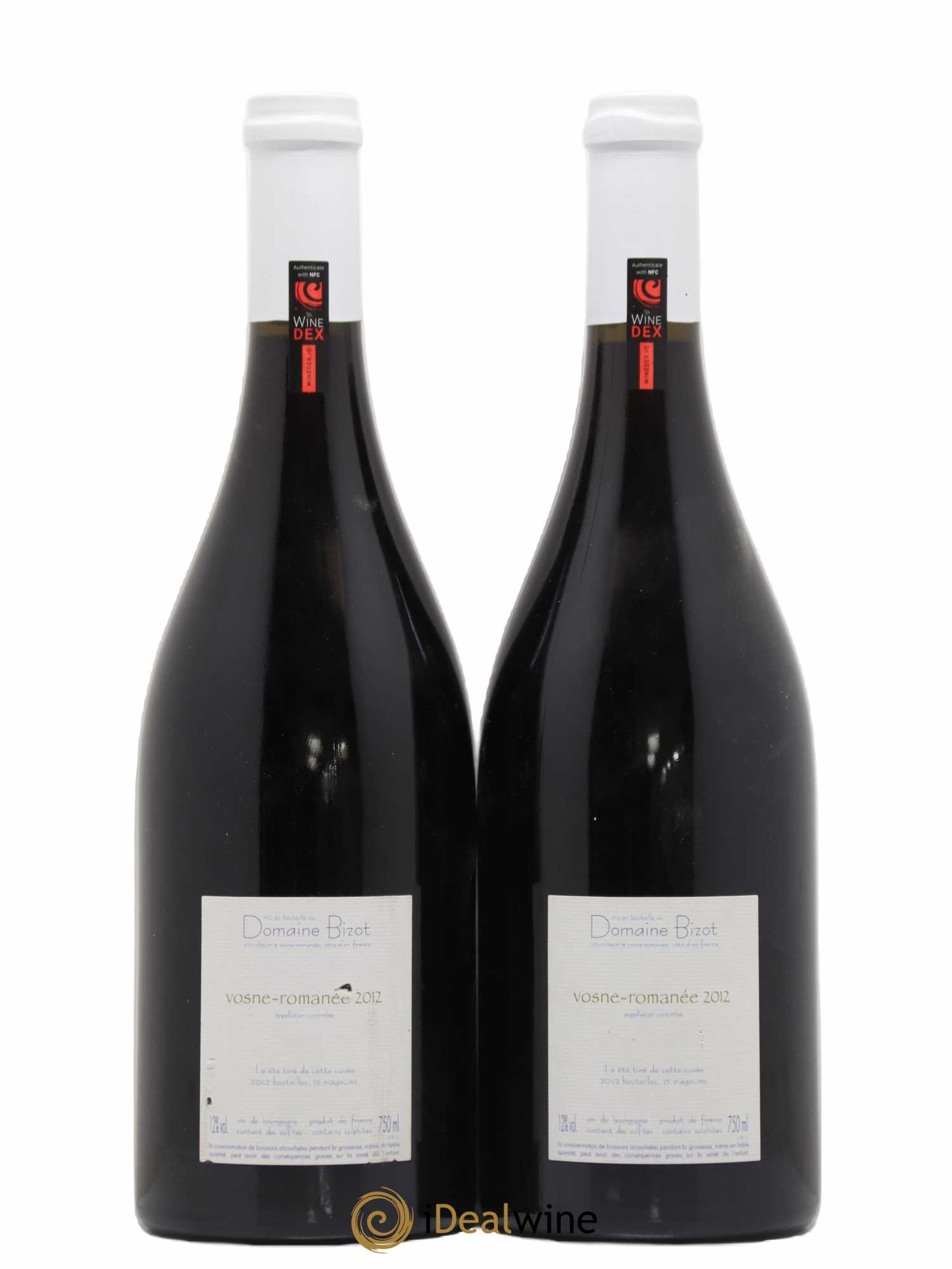 Vosne-Romanée Bizot (Domaine) 2012 - Lot de 2 bouteilles - 1