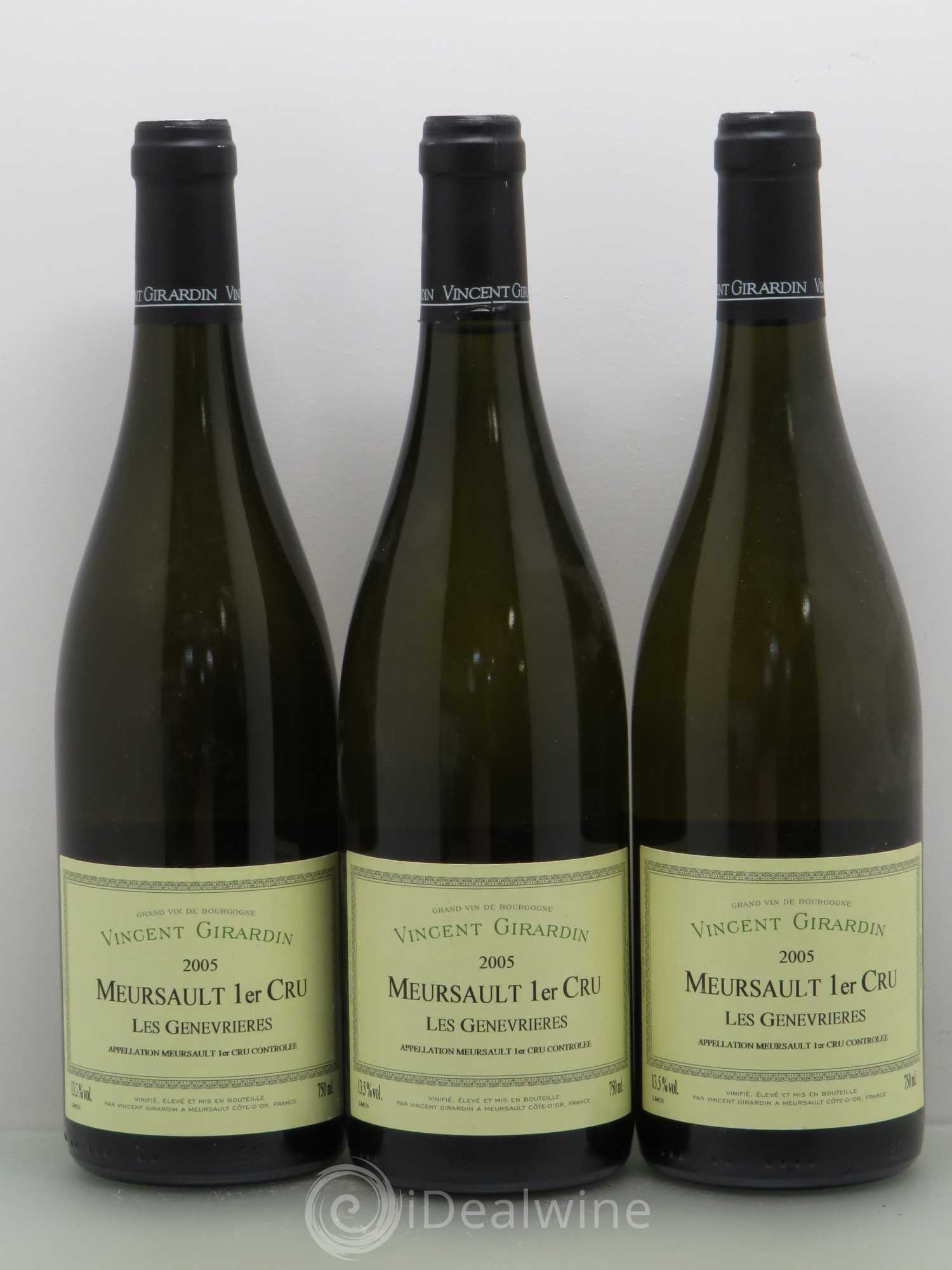 Meursault 1er Cru Genèvrières - Vincent Girardin 2005 - Posten von 3 Flaschen - 0