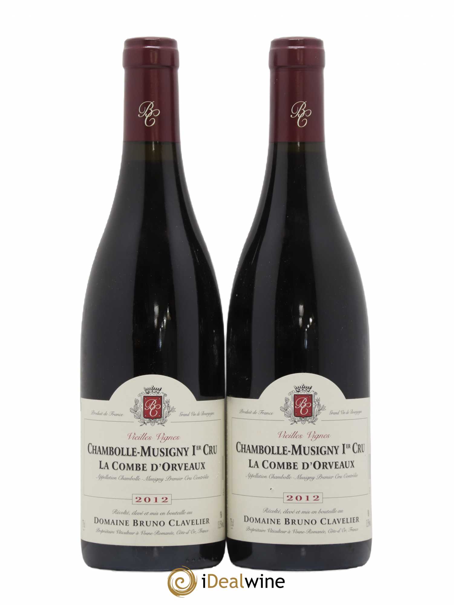 Chambolle-Musigny 1er Cru La Combe d'Orveaux Vieilles Vignes Bruno Clavelier 2012 - Lot de 2 bouteilles - 0