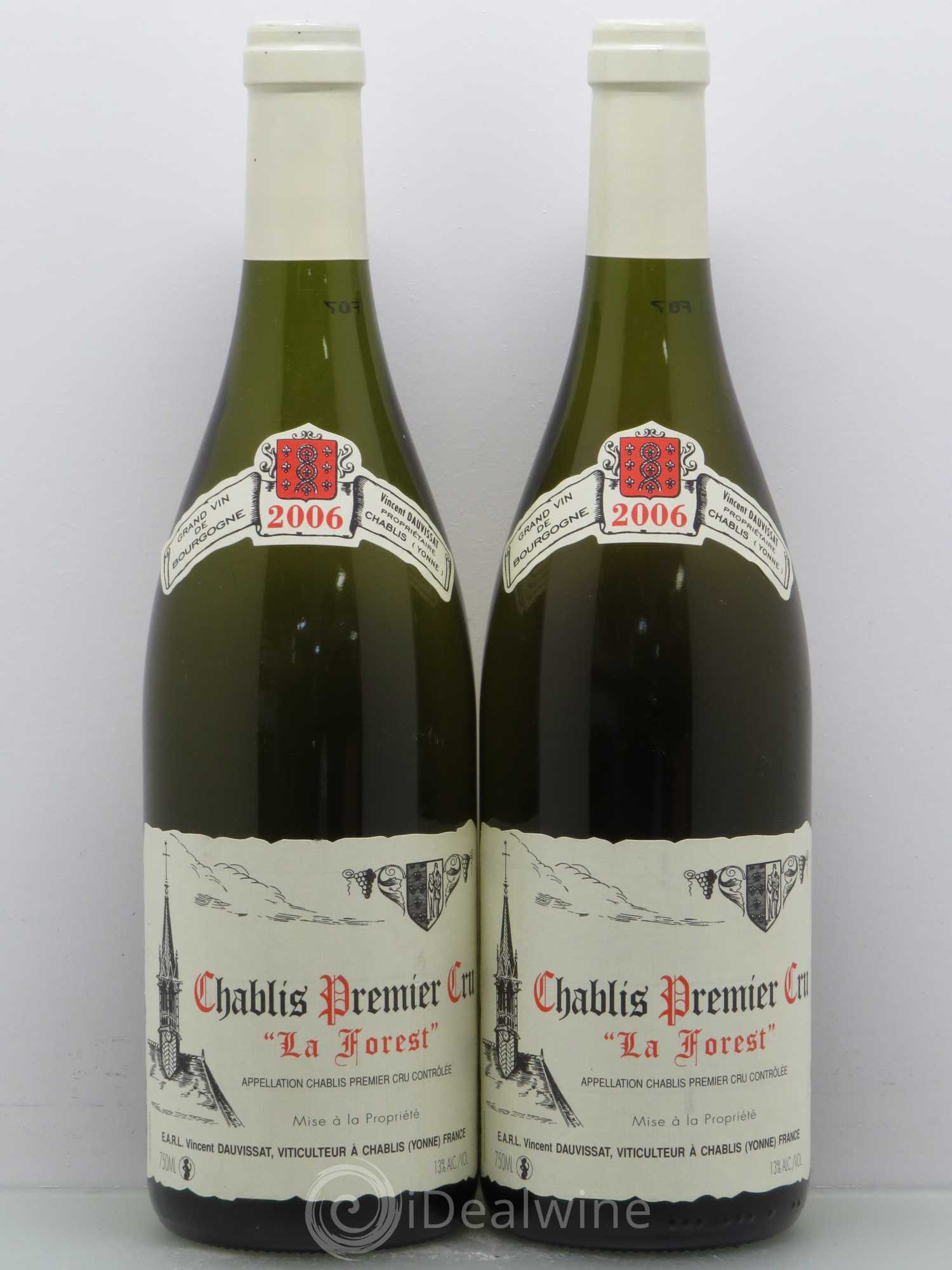 Chablis 1er Cru La Forest Vincent Dauvissat (Domaine) 2006 - Lot de 2 bouteilles - 0