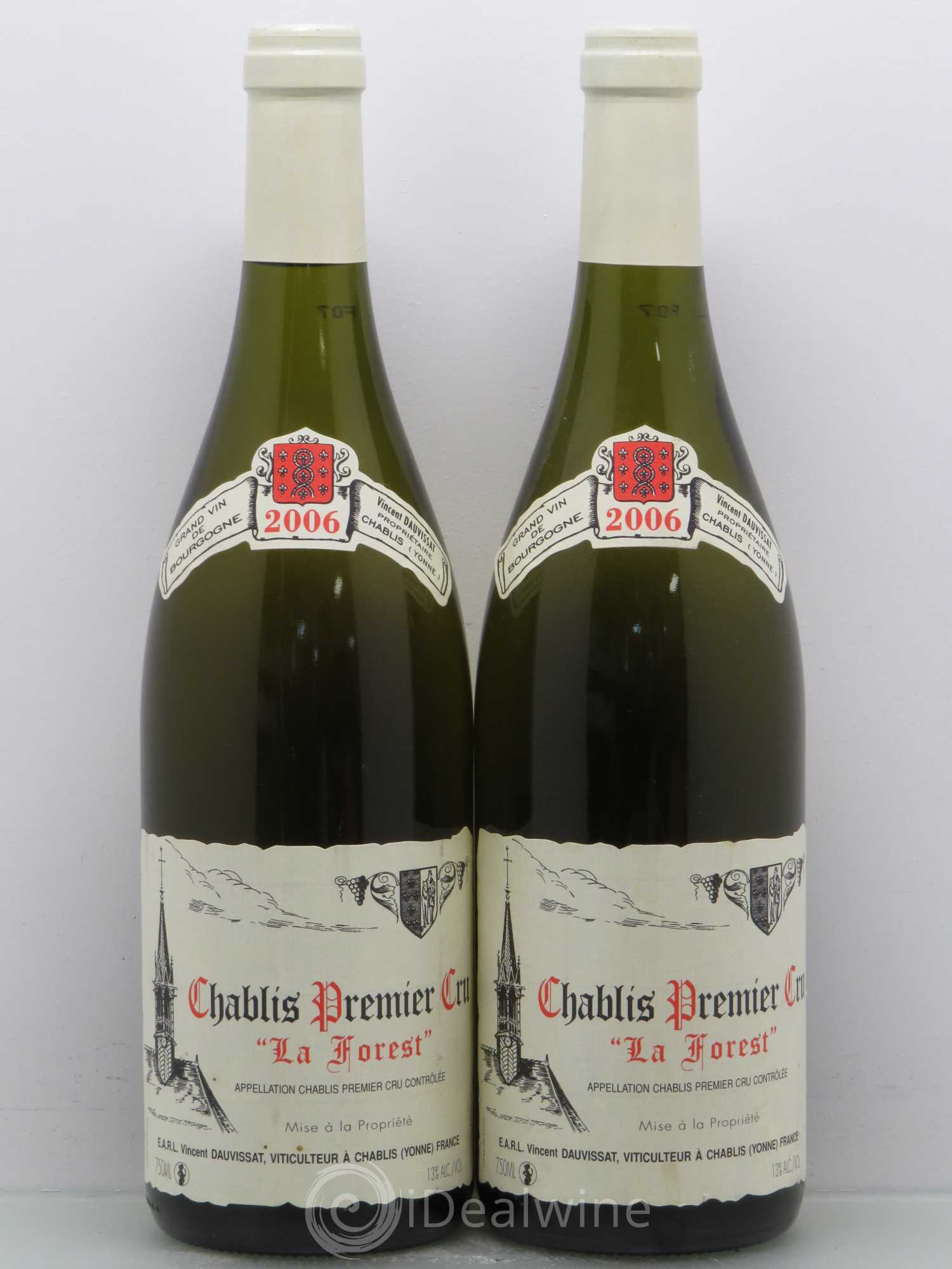 Chablis 1er Cru La Forest Vincent Dauvissat (Domaine) 2006 - Lot de 2 bouteilles - 0