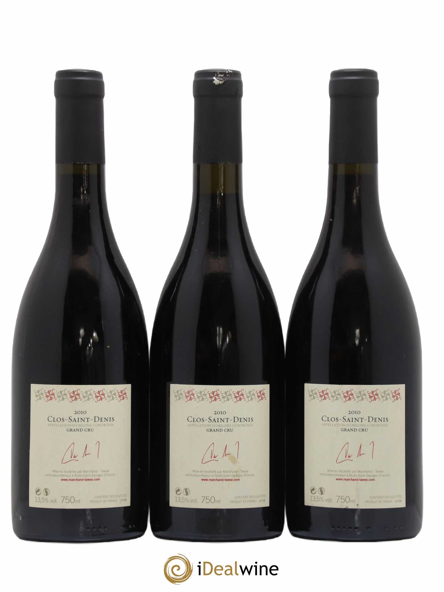 Clos Saint-Denis Grand Cru Domaine Marchand Tawse 2010 - Lot de 3 bouteilles - 1