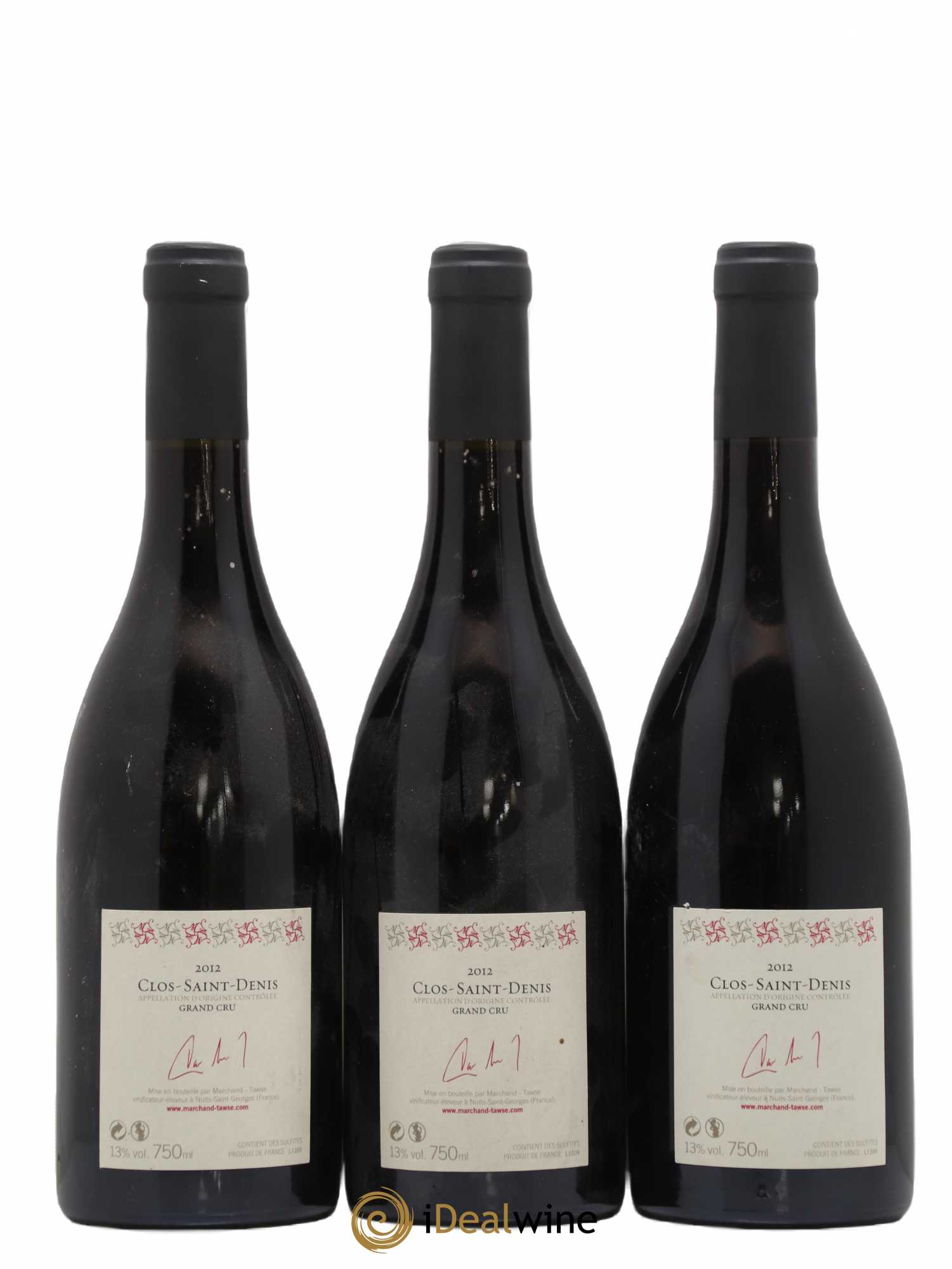Clos Saint-Denis Grand Cru Domaine Marchand Tawse 2012 - Lot de 3 bouteilles - 1