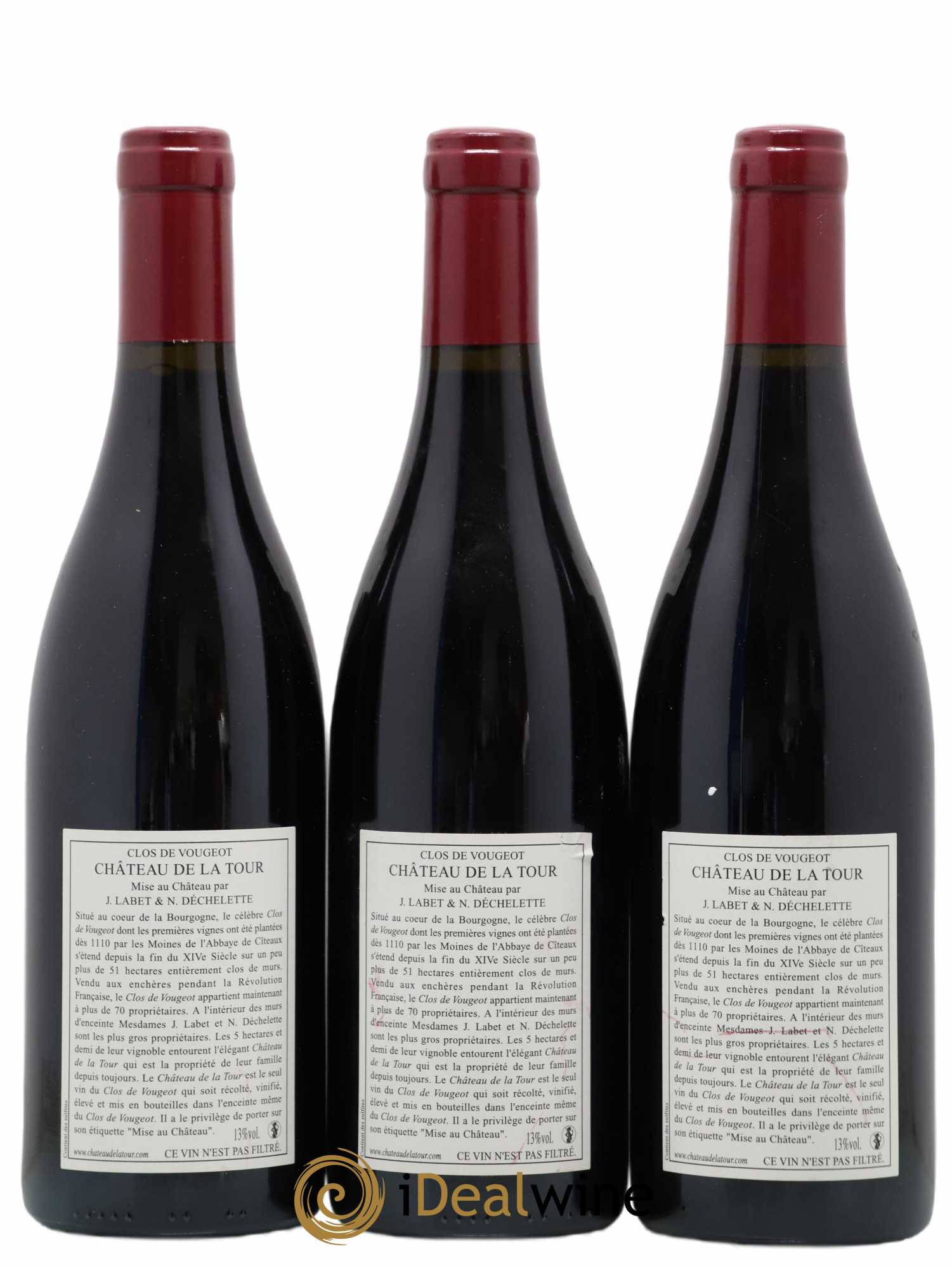 Clos de Vougeot Grand Cru Vieilles Vignes Château de La Tour 2009 - Lot de 3 bouteilles - 1