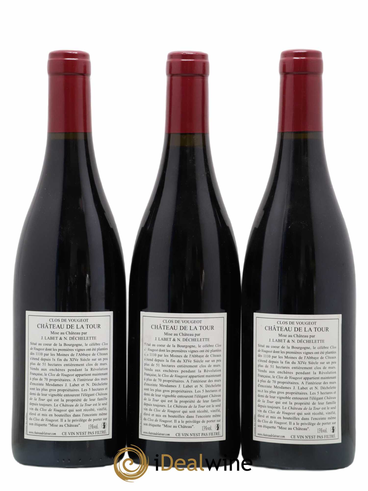Clos de Vougeot Grand Cru Château de La Tour 2009 - Lot de 3 bouteilles - 1