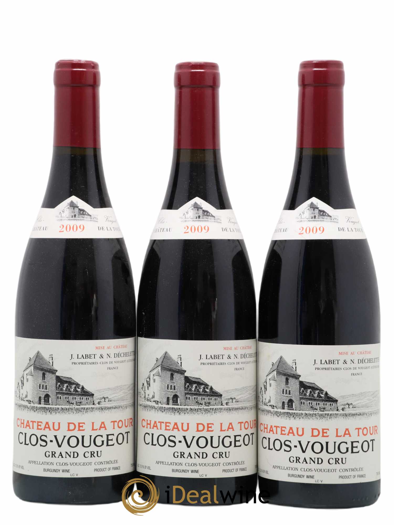 Clos de Vougeot Grand Cru Château de La Tour 2009 - Lot de 3 bouteilles - 0