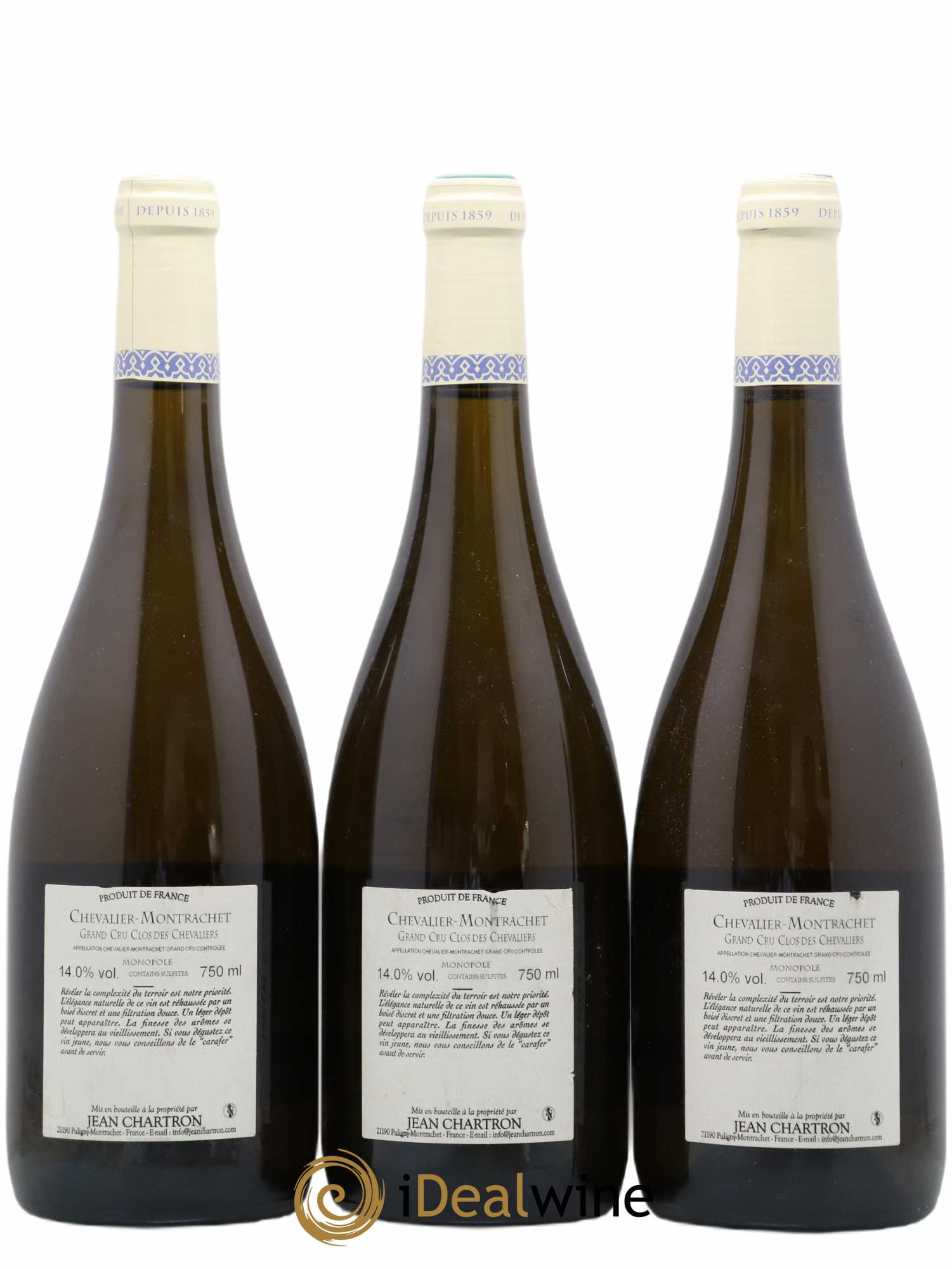 Chevalier-Montrachet Grand Cru Clos des Chevaliers Jean Chartron (Domaine) 2011 - Lot de 3 bouteilles - 1