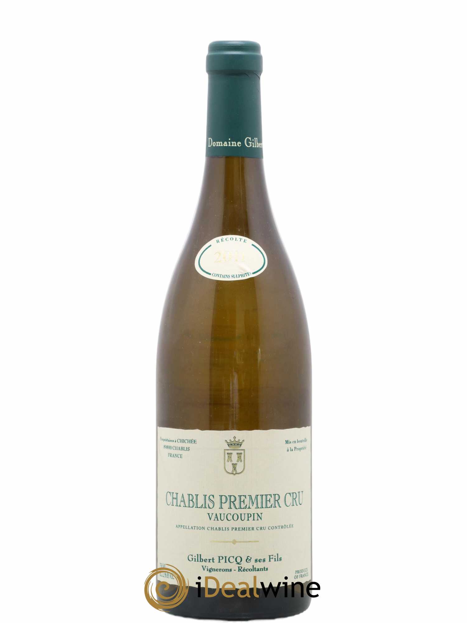 Chablis 1er Cru Vaucoupin Gilbert Picq et Fils 2011 - Lot de 1 bouteille - 0