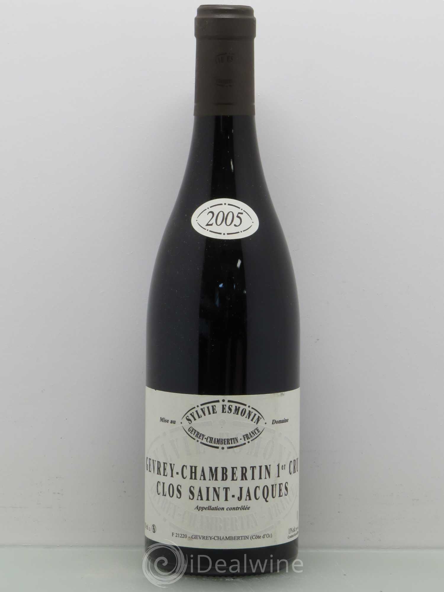 Gevrey-Chambertin 1er Cru Clos Saint Jacques Sylvie Esmonin 2005 - Lot de 1 bouteille - 0