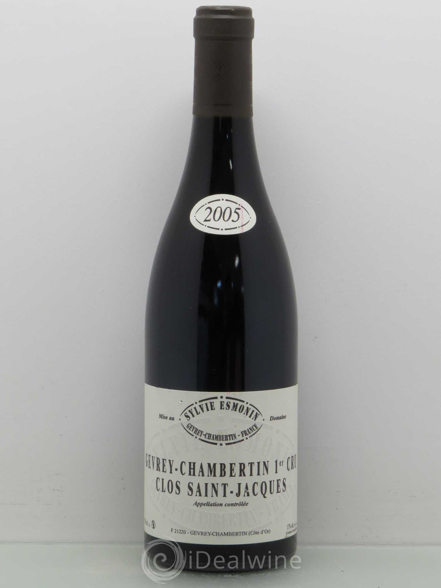 Gevrey-Chambertin 1er Cru Clos Saint Jacques Sylvie Esmonin 2005 - Lot de 1 bouteille - 0