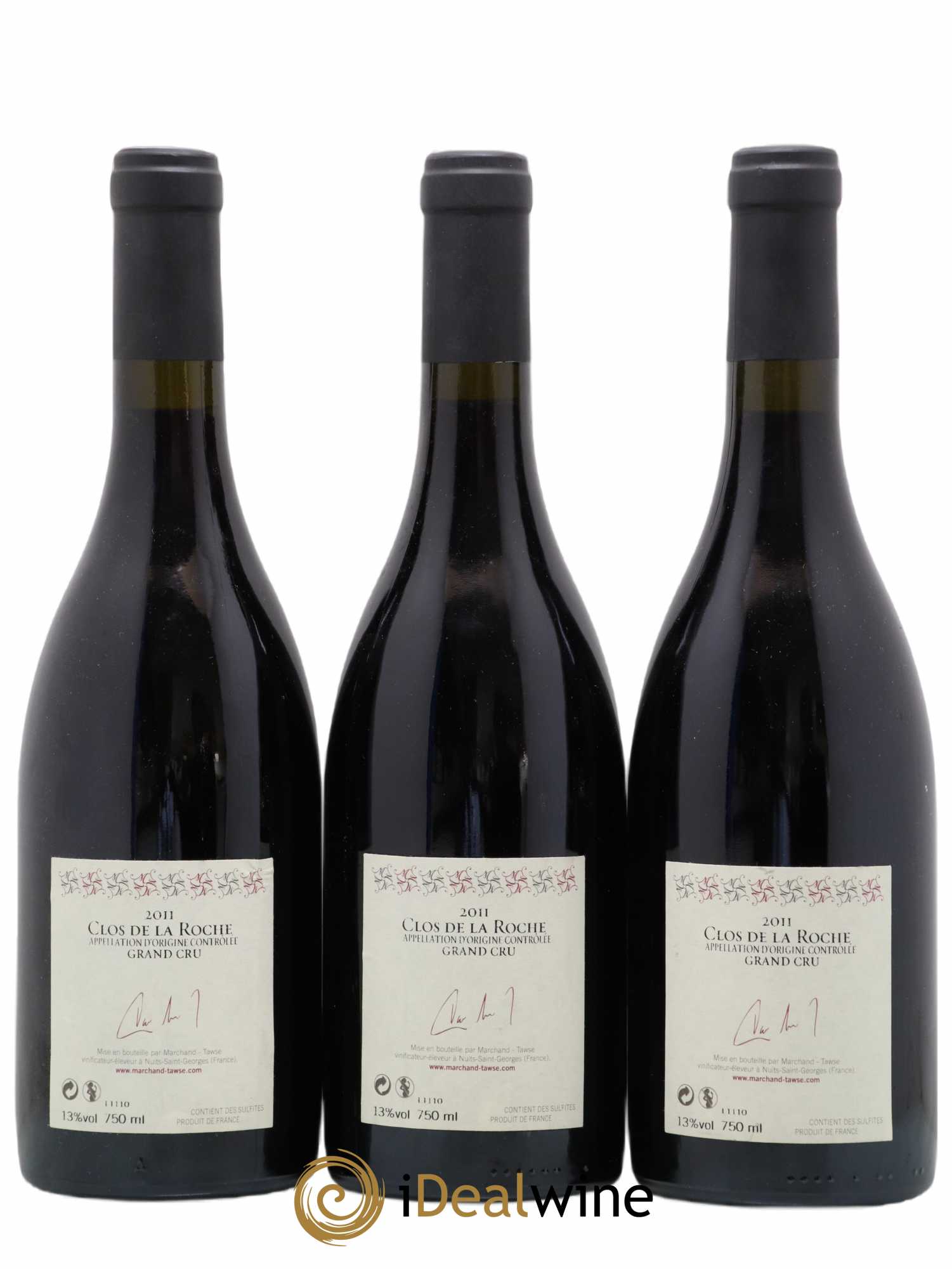 Clos de la Roche Grand Cru Domaine Marchand Tawse 2011 - Lot de 3 bouteilles - 1