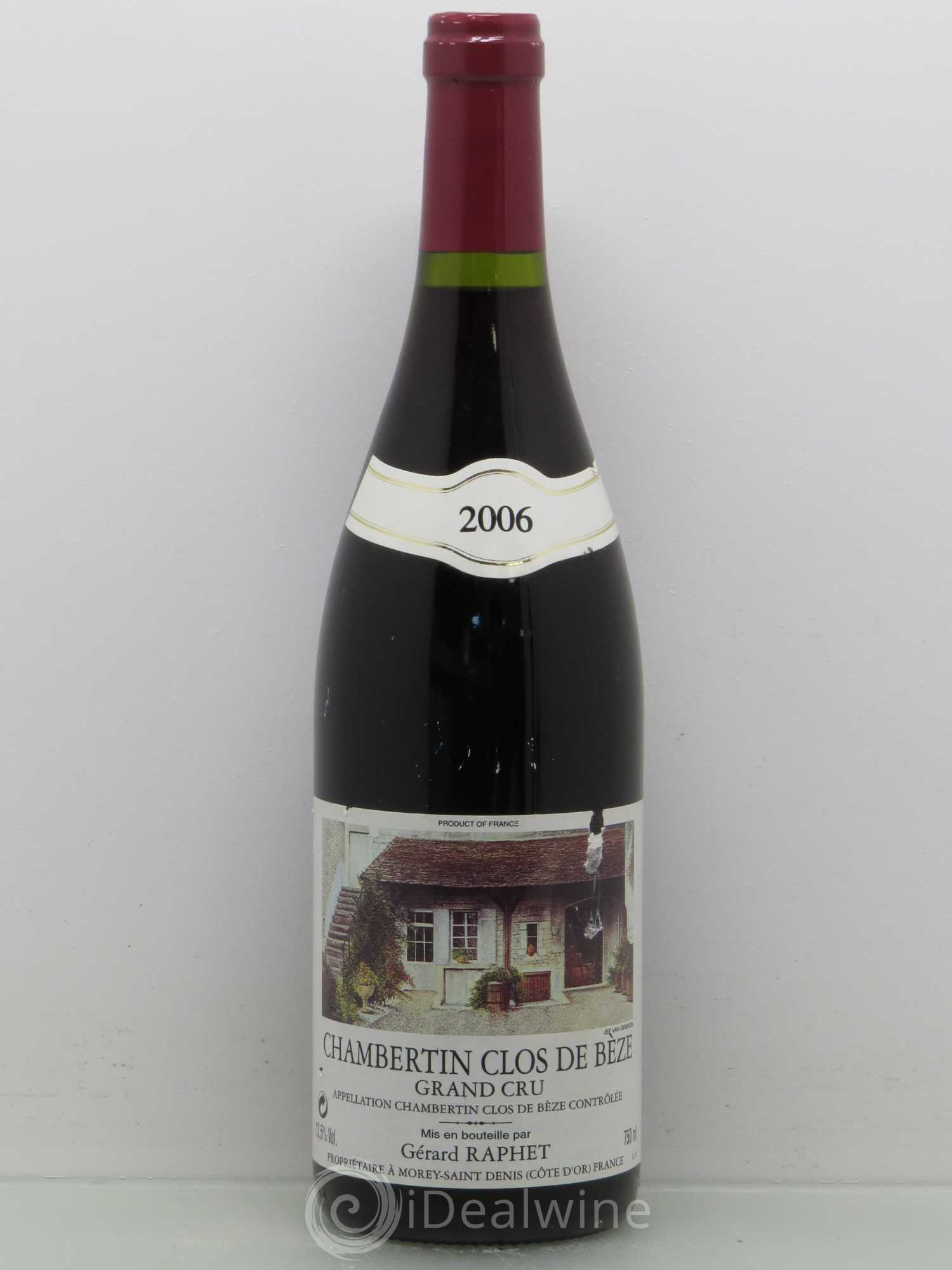 Chambertin Clos de Bèze Grand Cru Gérard Raphet (Domaine) 2006 - Lot de 1 bouteille - 0