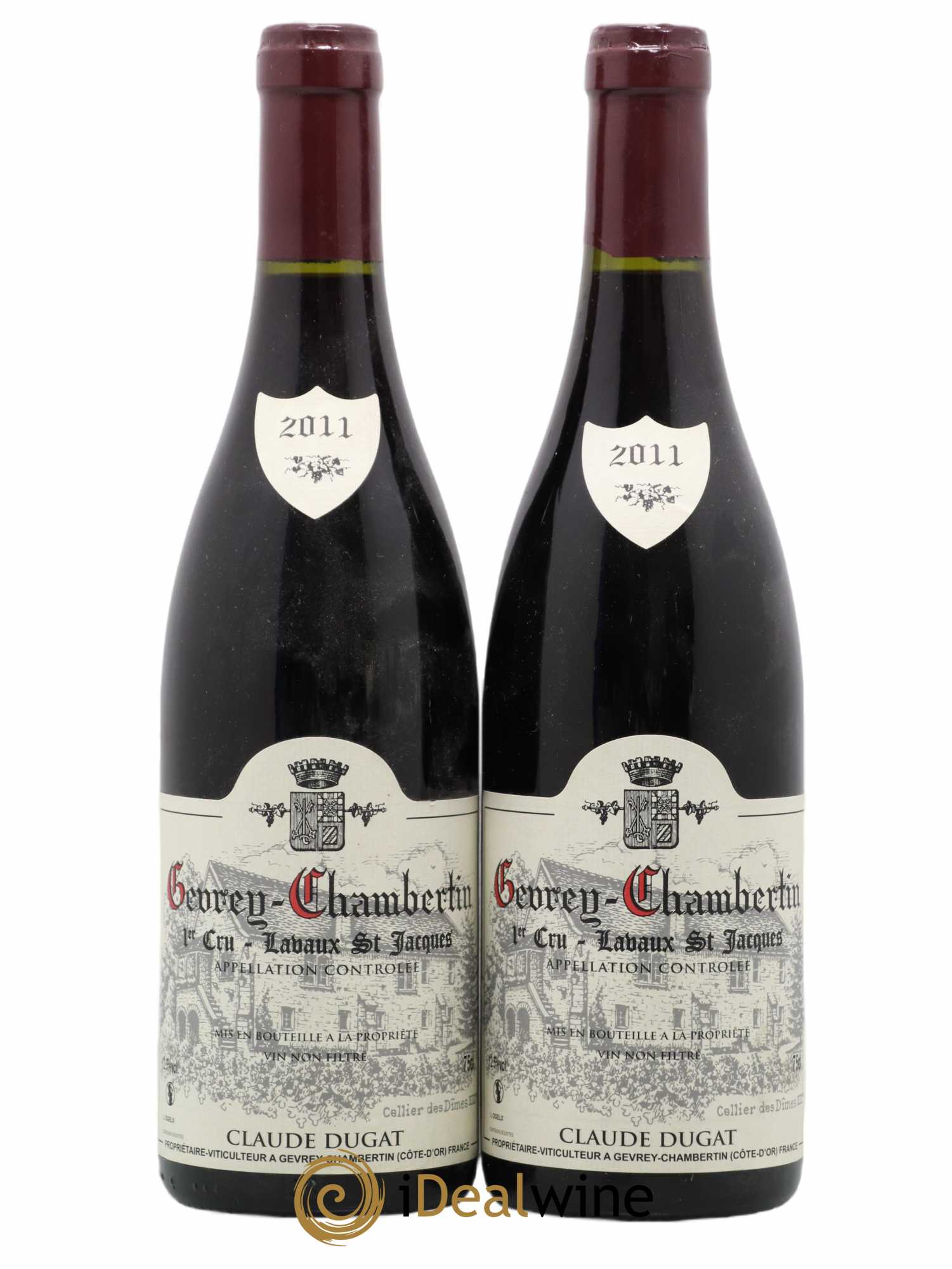Gevrey-Chambertin 1er Cru Lavaux Saint-Jacques Claude Dugat 2011 - Lot de 2 bouteilles - 0