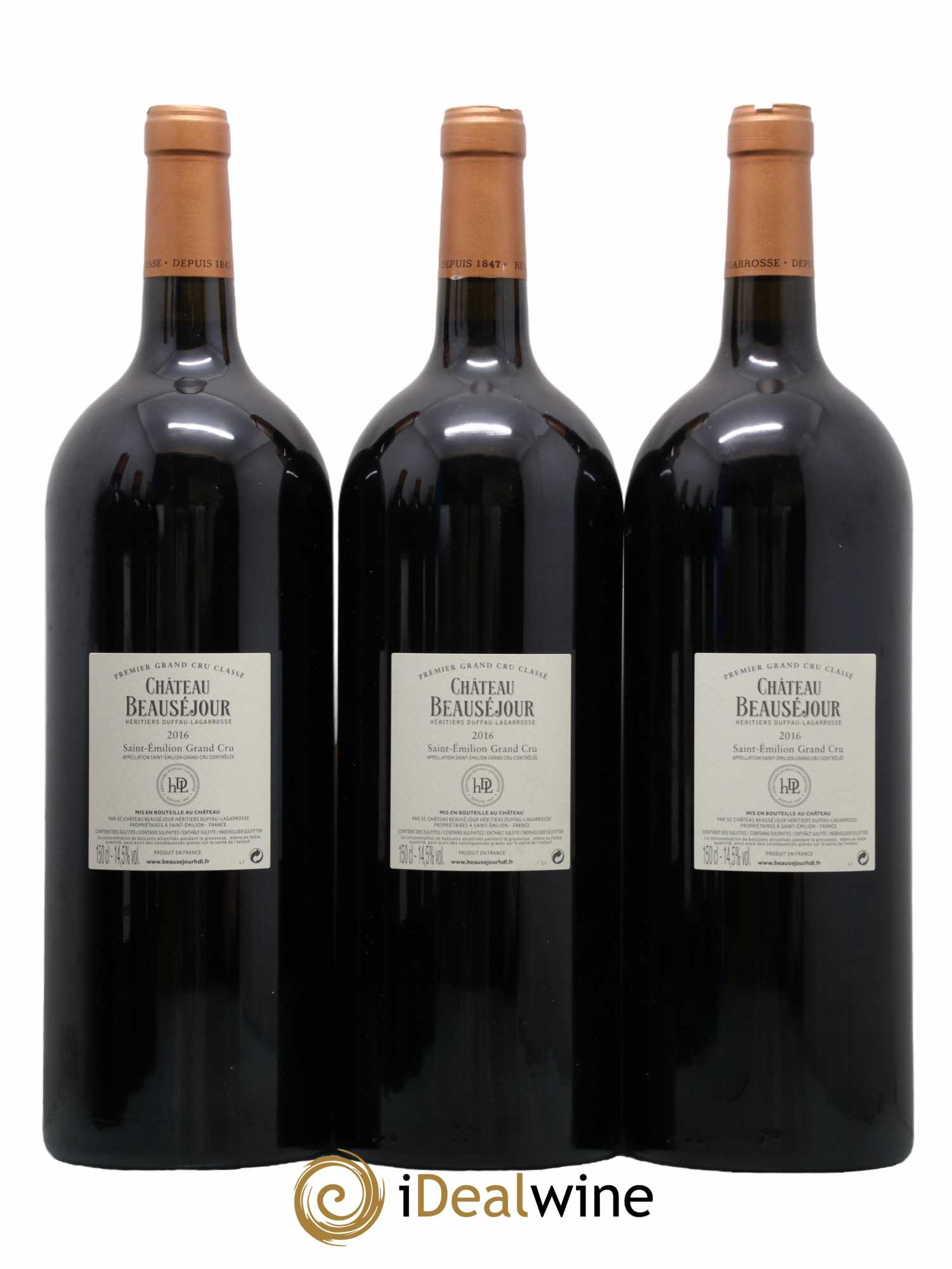 Château Beauséjour (Duffau-Lagarrosse) 1er Grand Cru Classé B 2016 - Lot de 6 magnums - 2