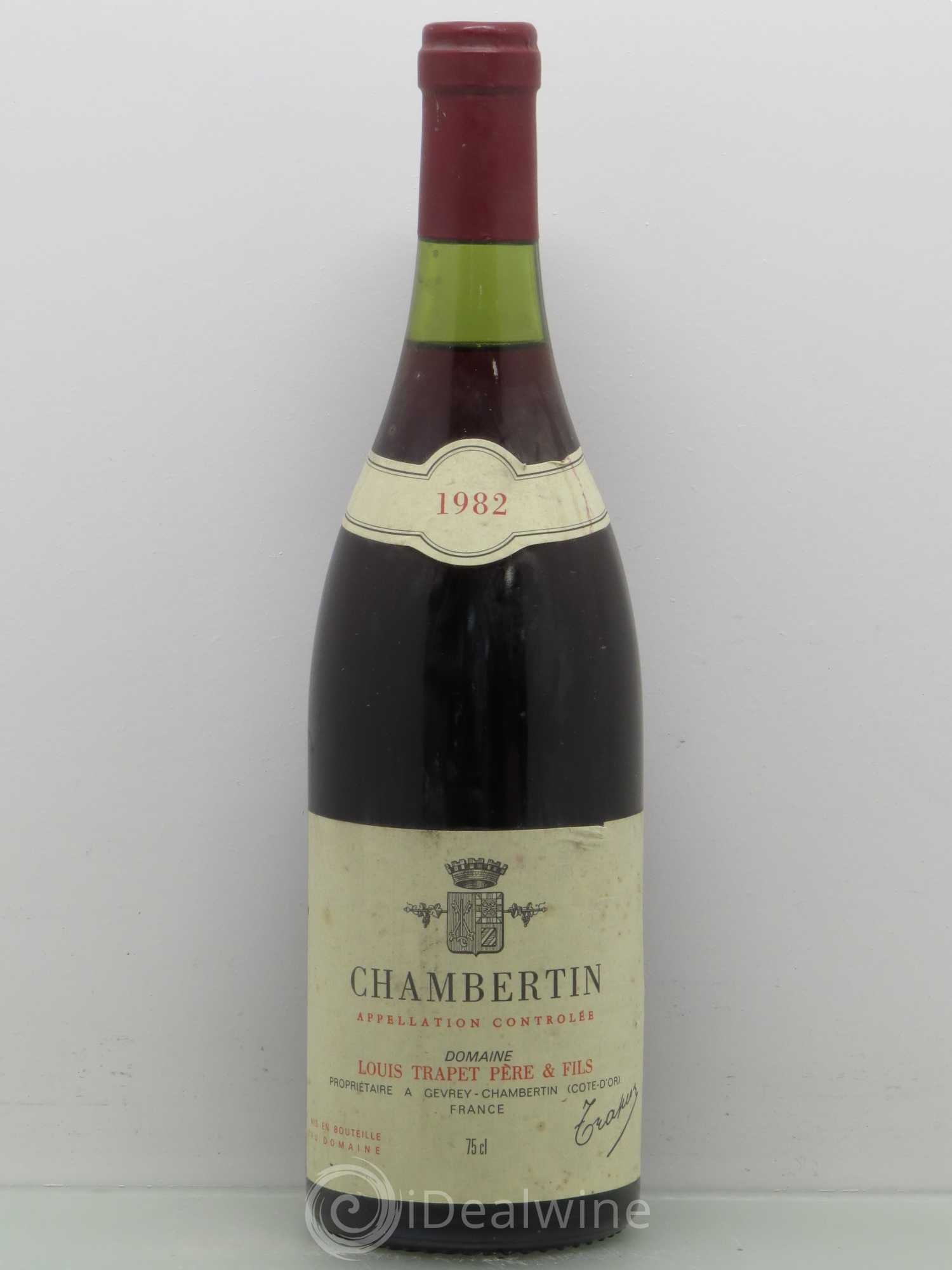 Chambertin Grand Cru Domaine Trapet 1982 - Lot de 1 bouteille - 0