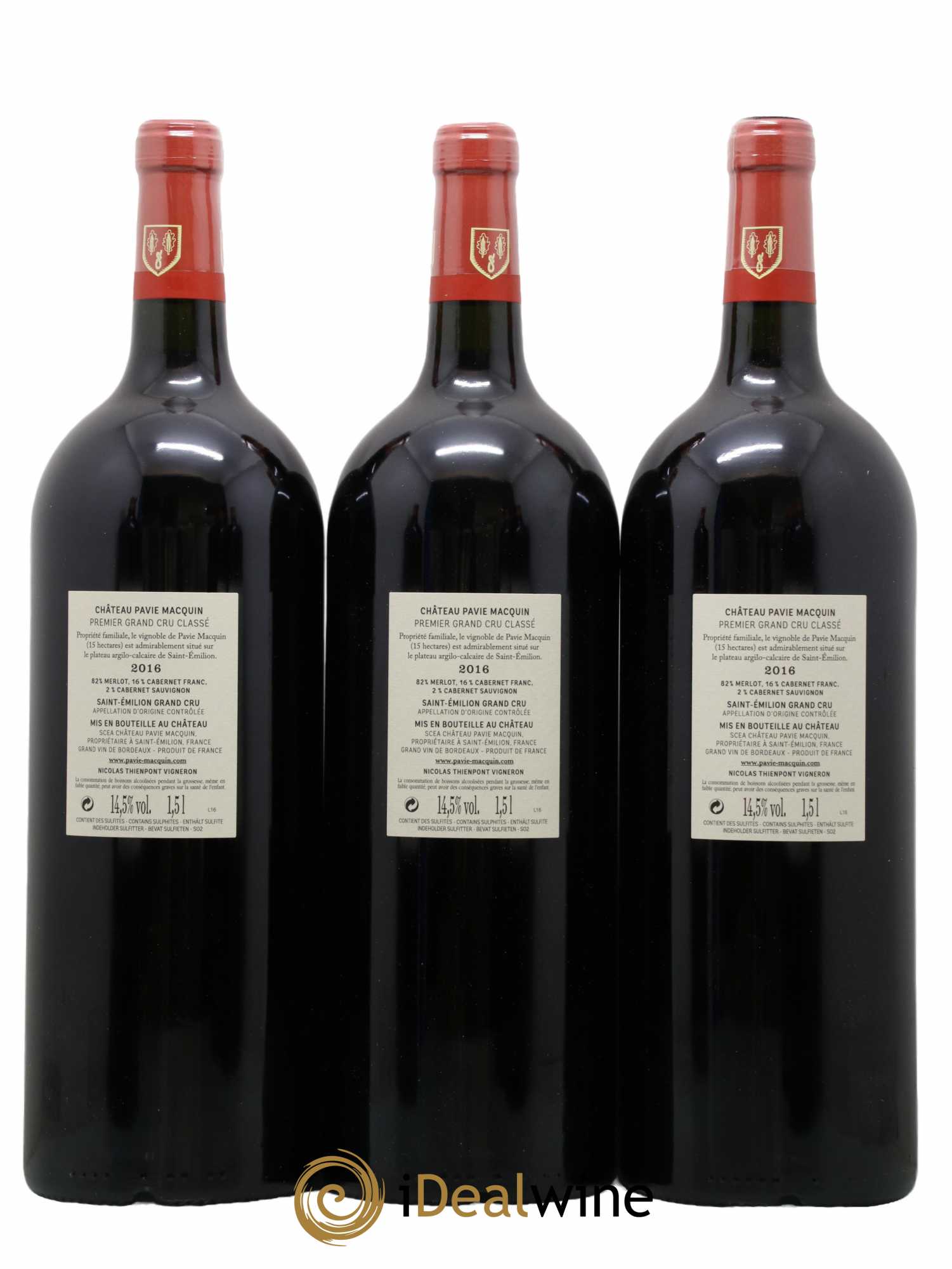 Château Pavie Macquin 1er Grand Cru Classé B 2016 - Posten von 6 Magnum - 4