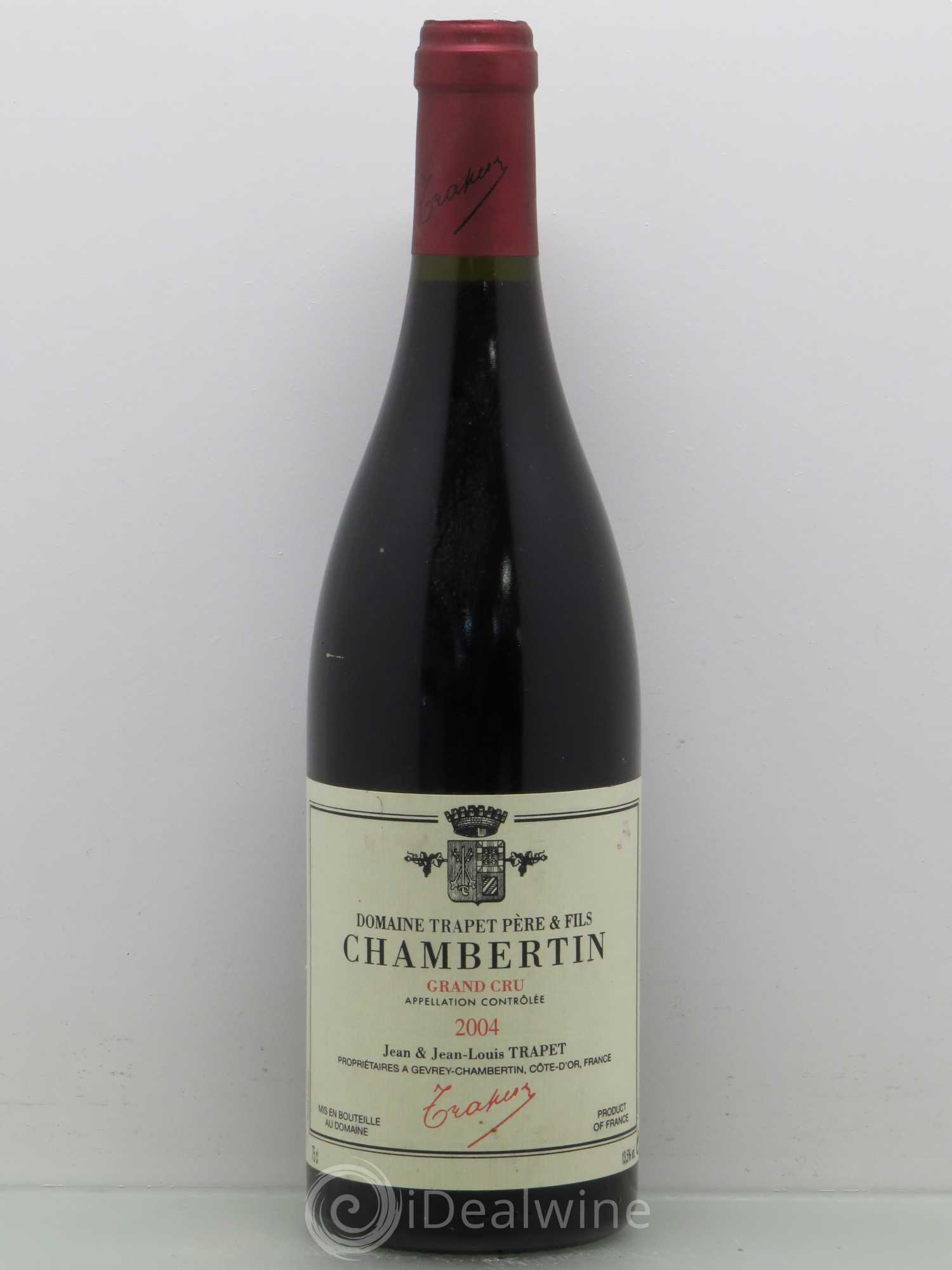 Chambertin Grand Cru Domaine Trapet 2004 - Lot de 1 bouteille - 0