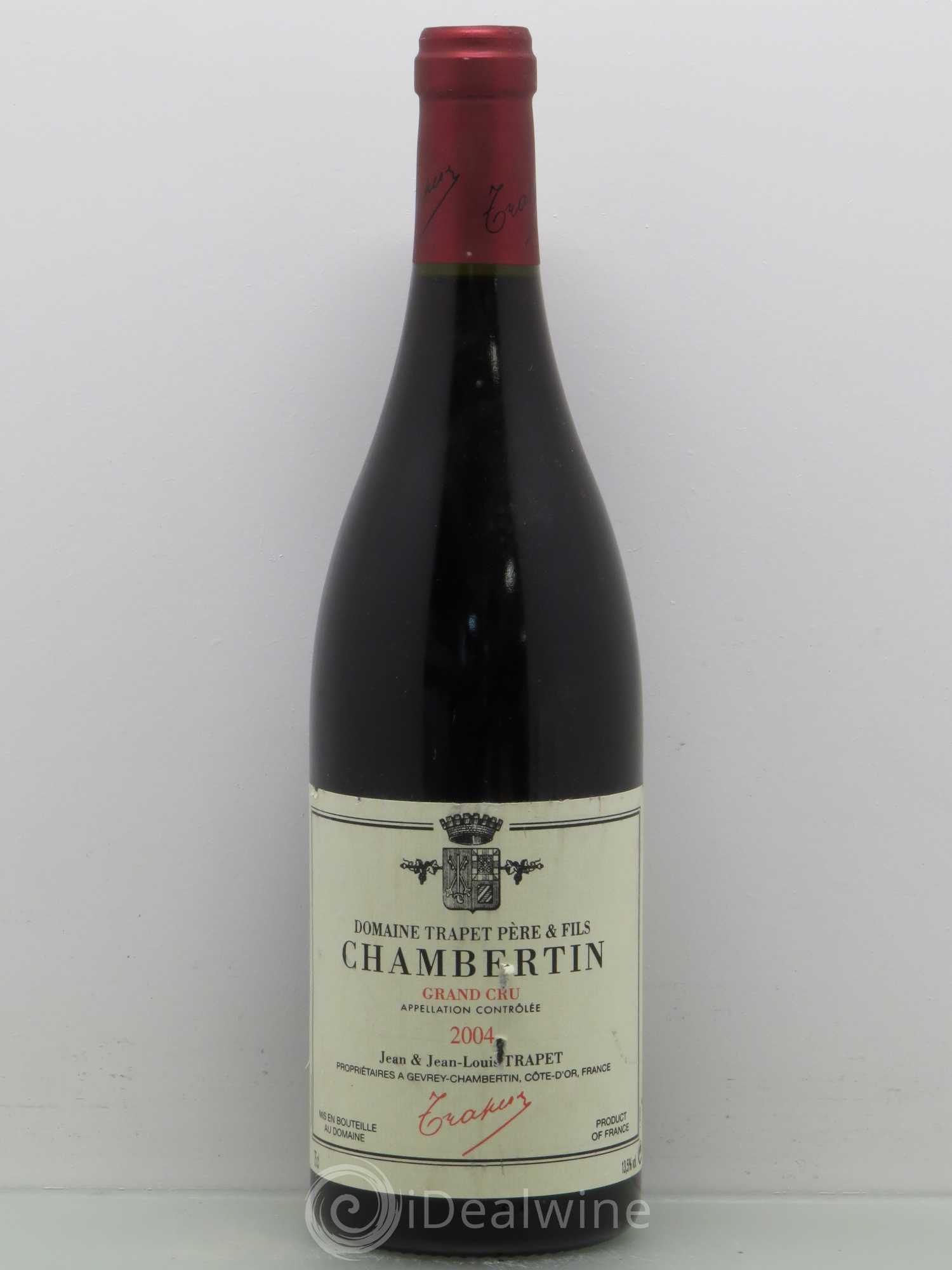 Chambertin Grand Cru Domaine Trapet 2004 - Lot de 1 bouteille - 0