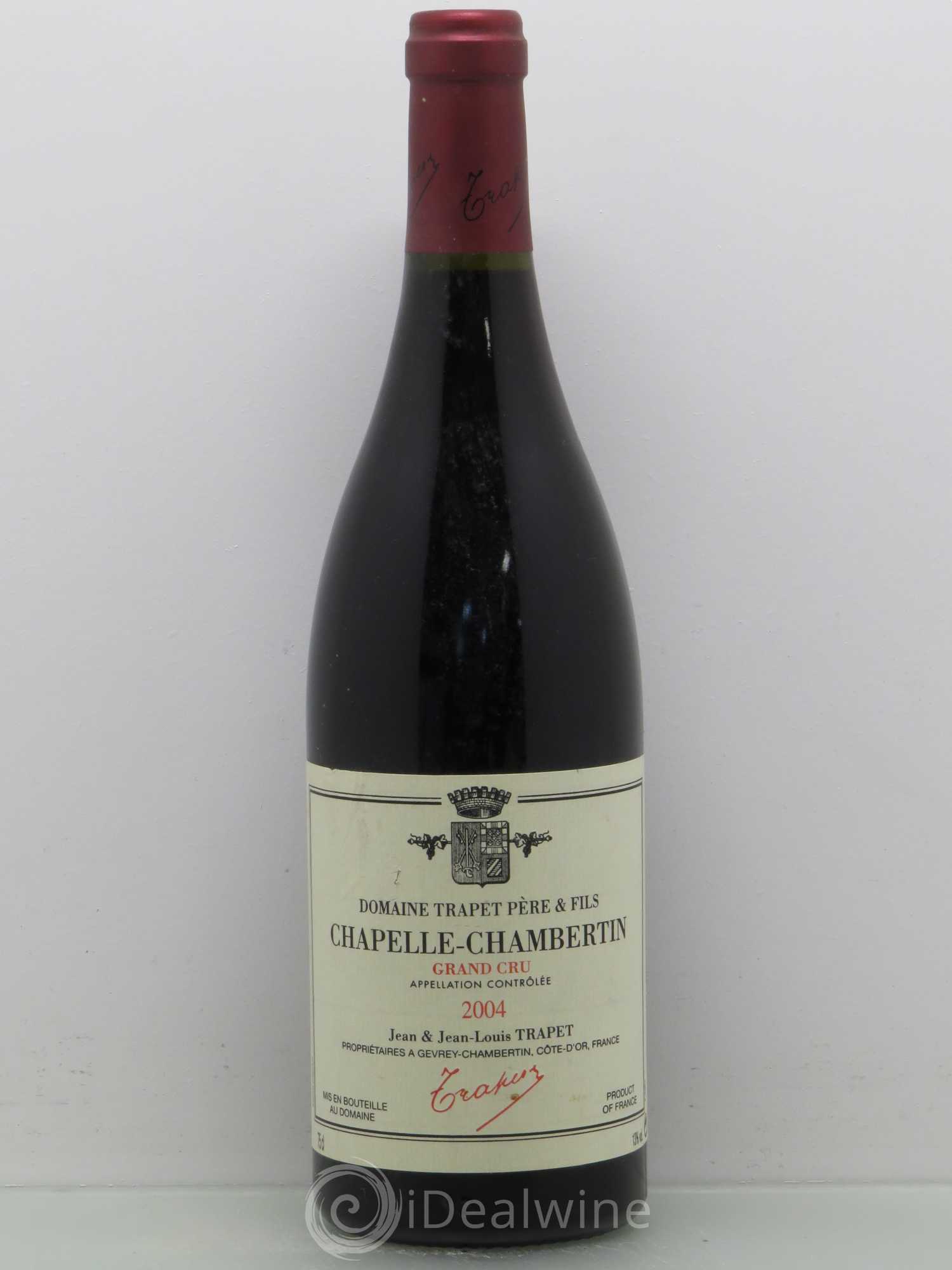 Chapelle-Chambertin Grand Cru Domaine Trapet 2004 - Lot de 1 bouteille - 0