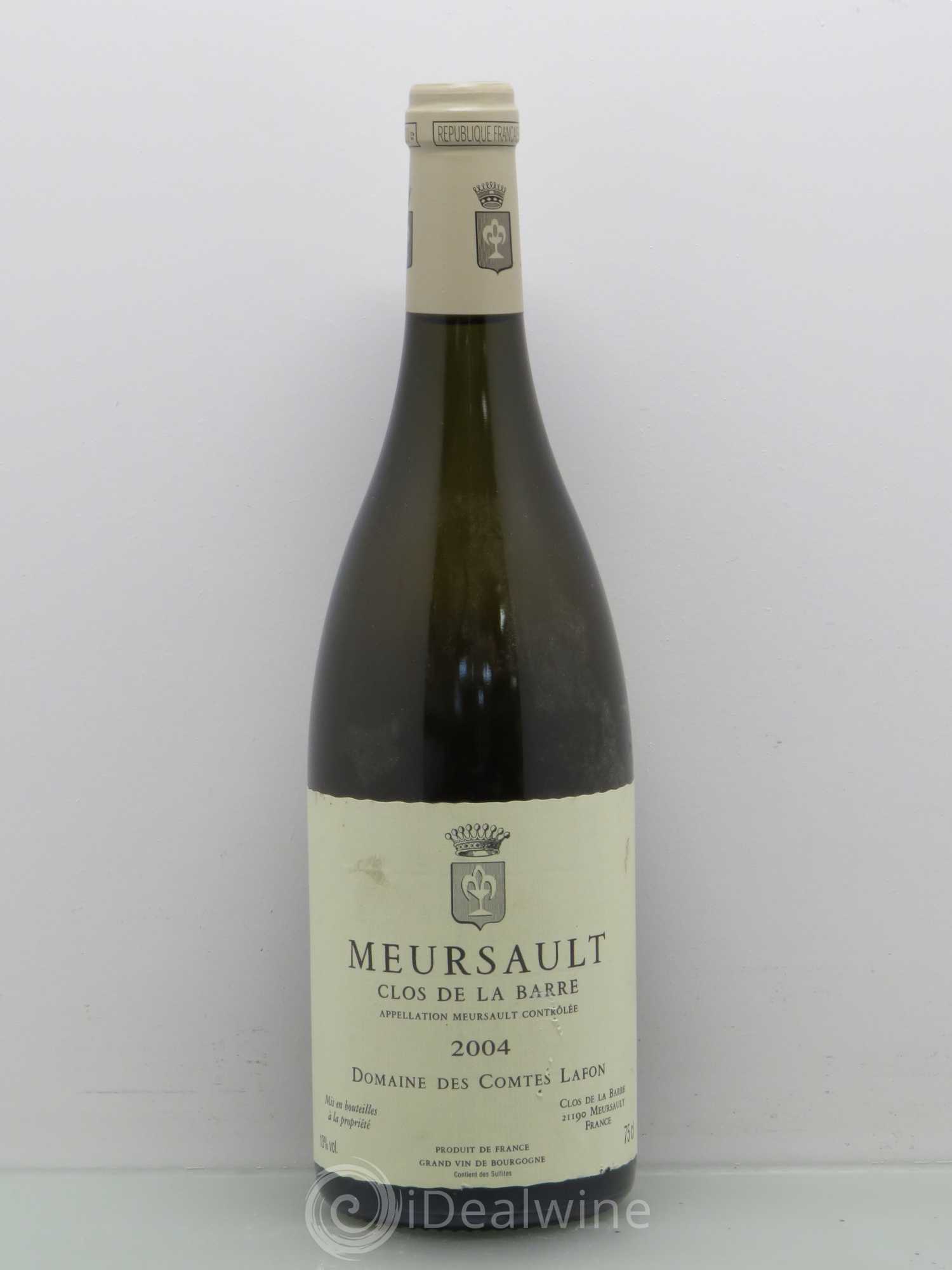 Meursault Clos de la Barre Comtes Lafon (Domaine des) 2004 - Lot de 1 bouteille - 0