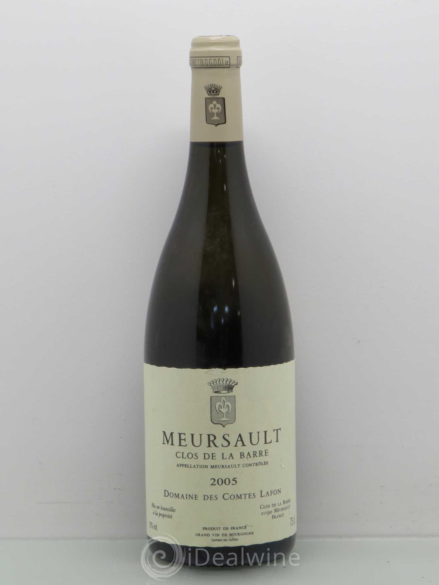 Meursault Clos de la Barre Comtes Lafon (Domaine des) 2005 - Lot de 1 bouteille - 0