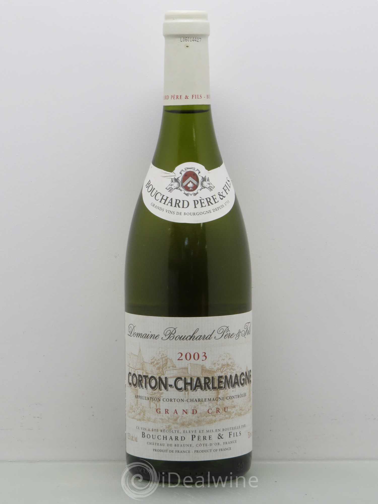 Corton-Charlemagne Grand Cru Bouchard Père & Fils 2003 - Lot de 1 bouteille - 0