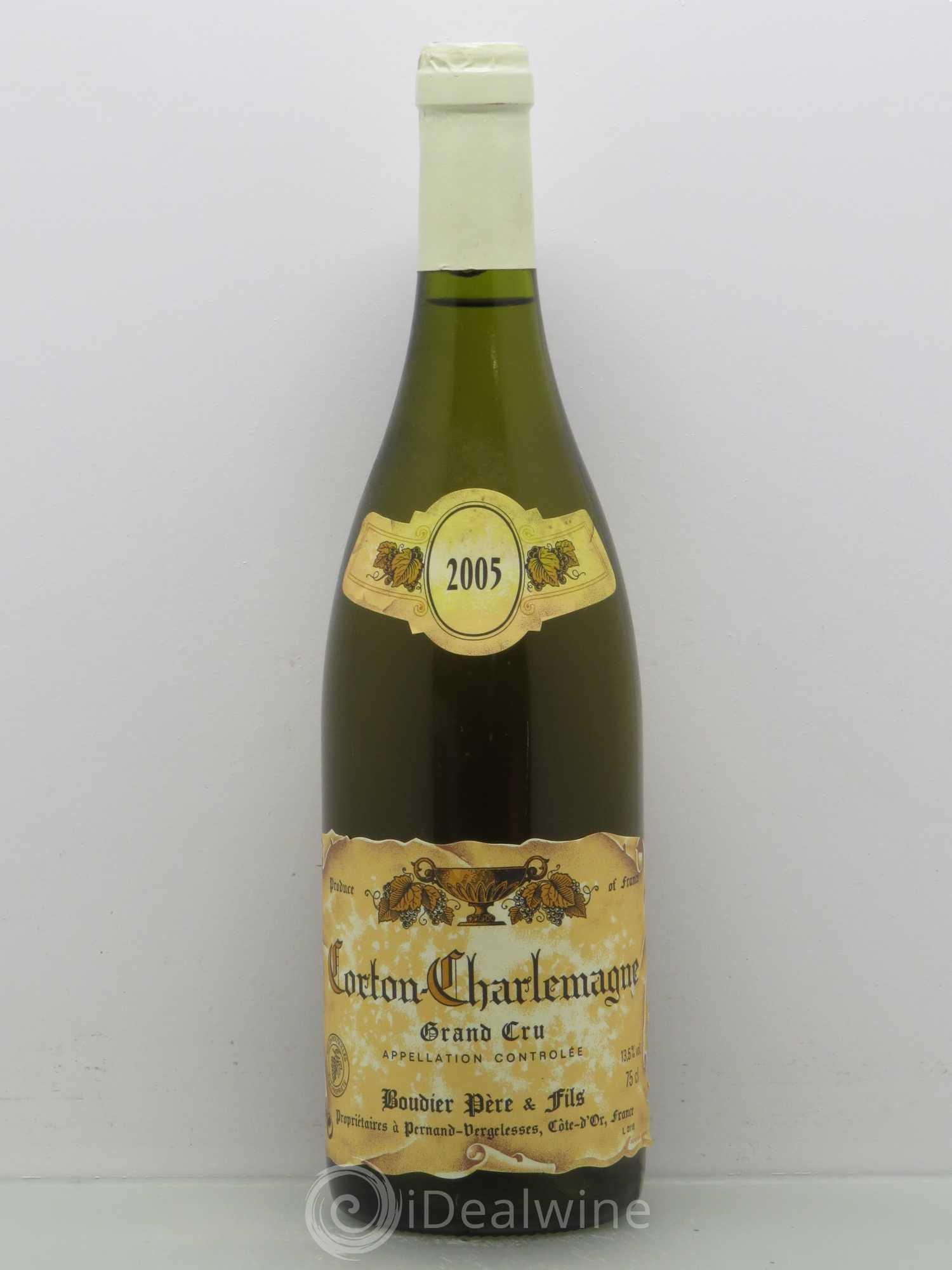 Corton-Charlemagne Grand Cru Domaine Boudier Pere Et Fils 2005 - Lot de 1 bouteille - 0