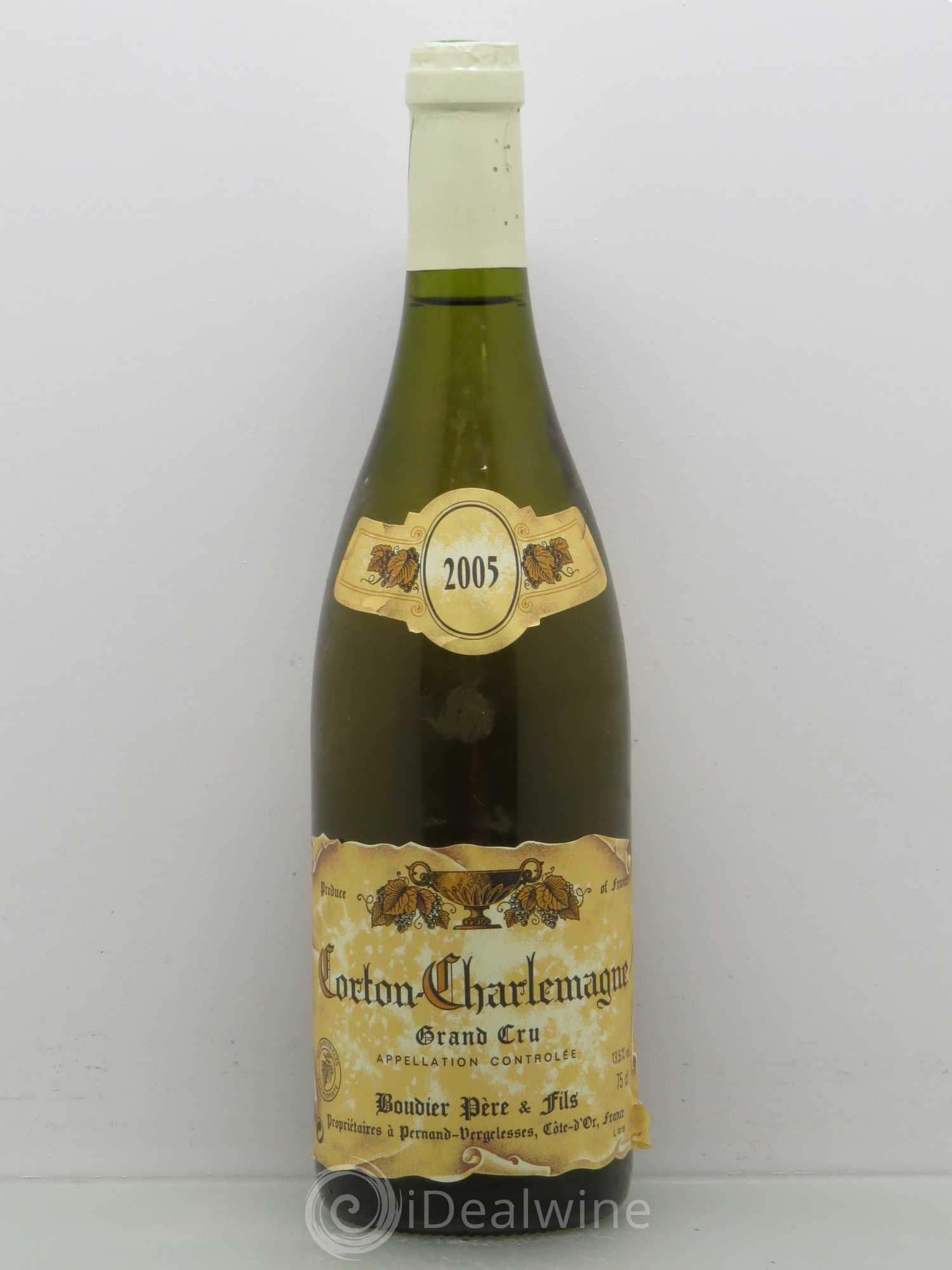 Corton-Charlemagne Grand Cru Domaine Boudier Pere Et Fils 2005 - Lot de 1 bouteille - 0