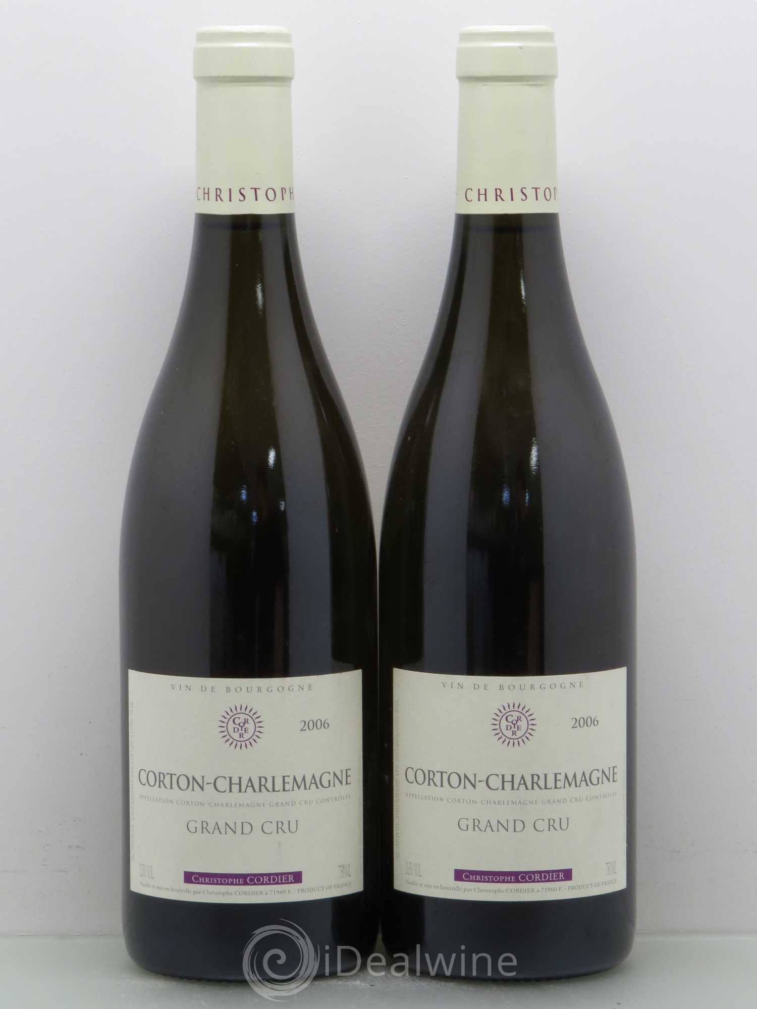 Corton-Charlemagne Grand Cru Christophe Cordier 2006 - Lot de 2 bouteilles - 0